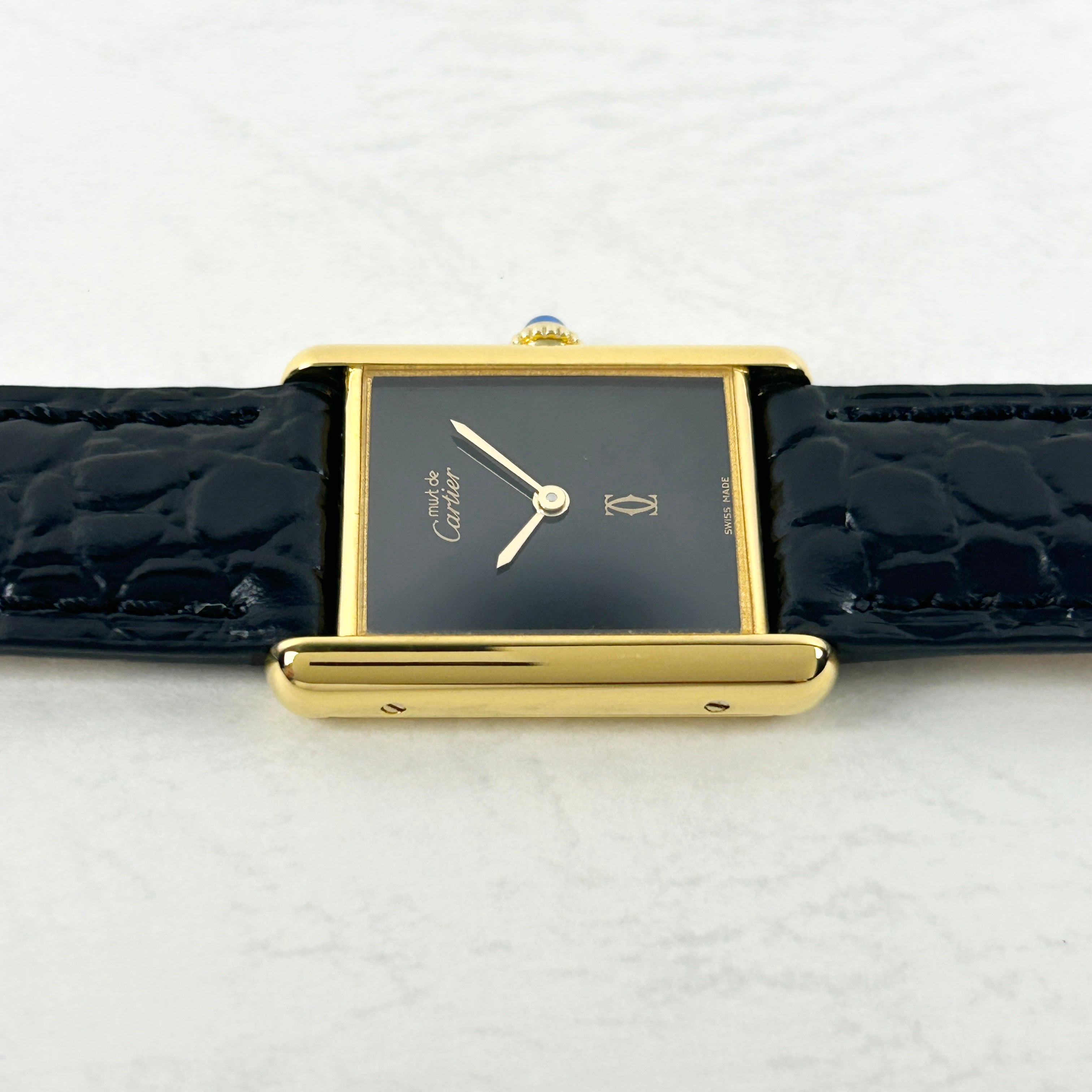 [Cartier] Cartier Must Tank LM Onyx with lifetime warranty