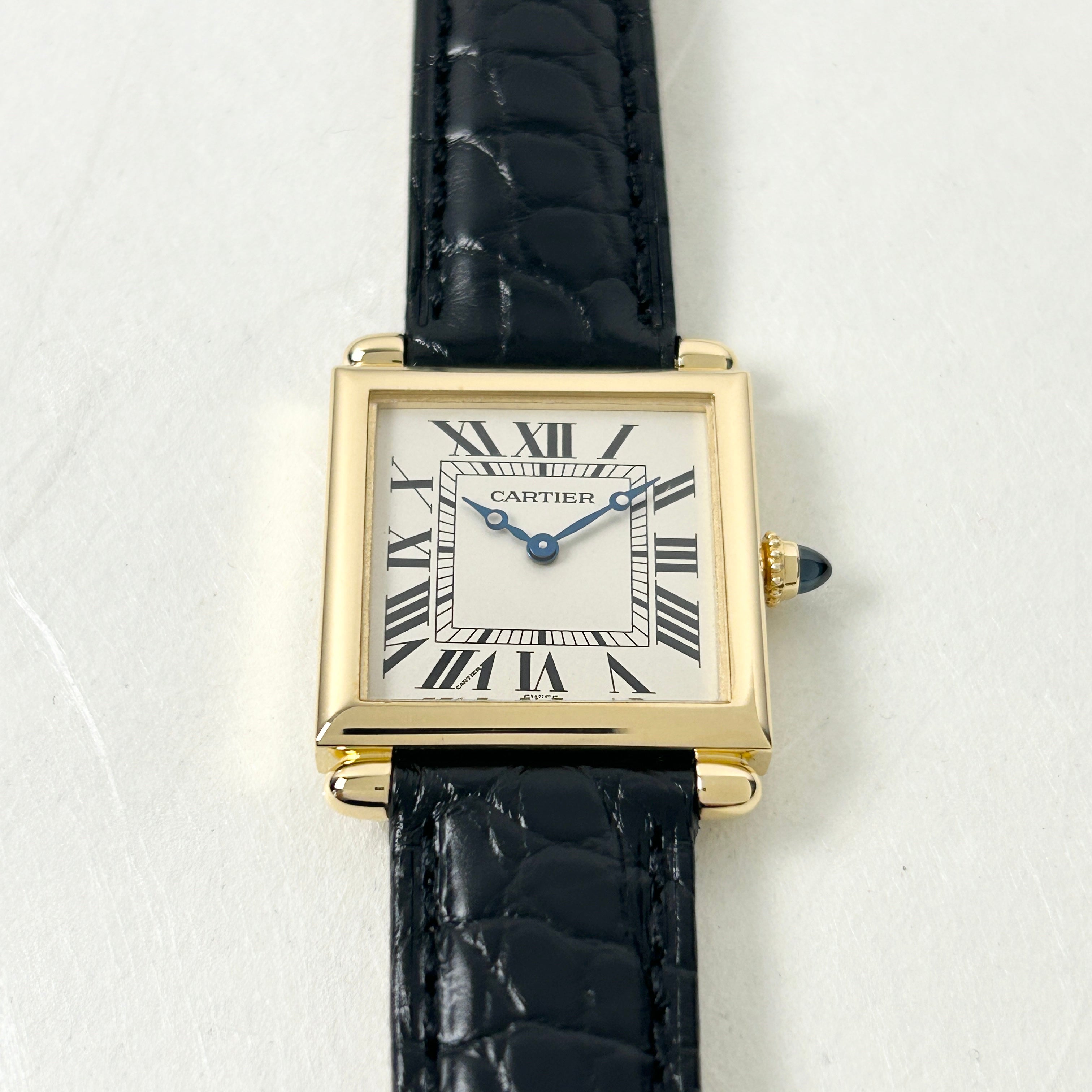 【Cartier】カルティエ<BR>タンクオビュ 18KYG 純正ボックス付き