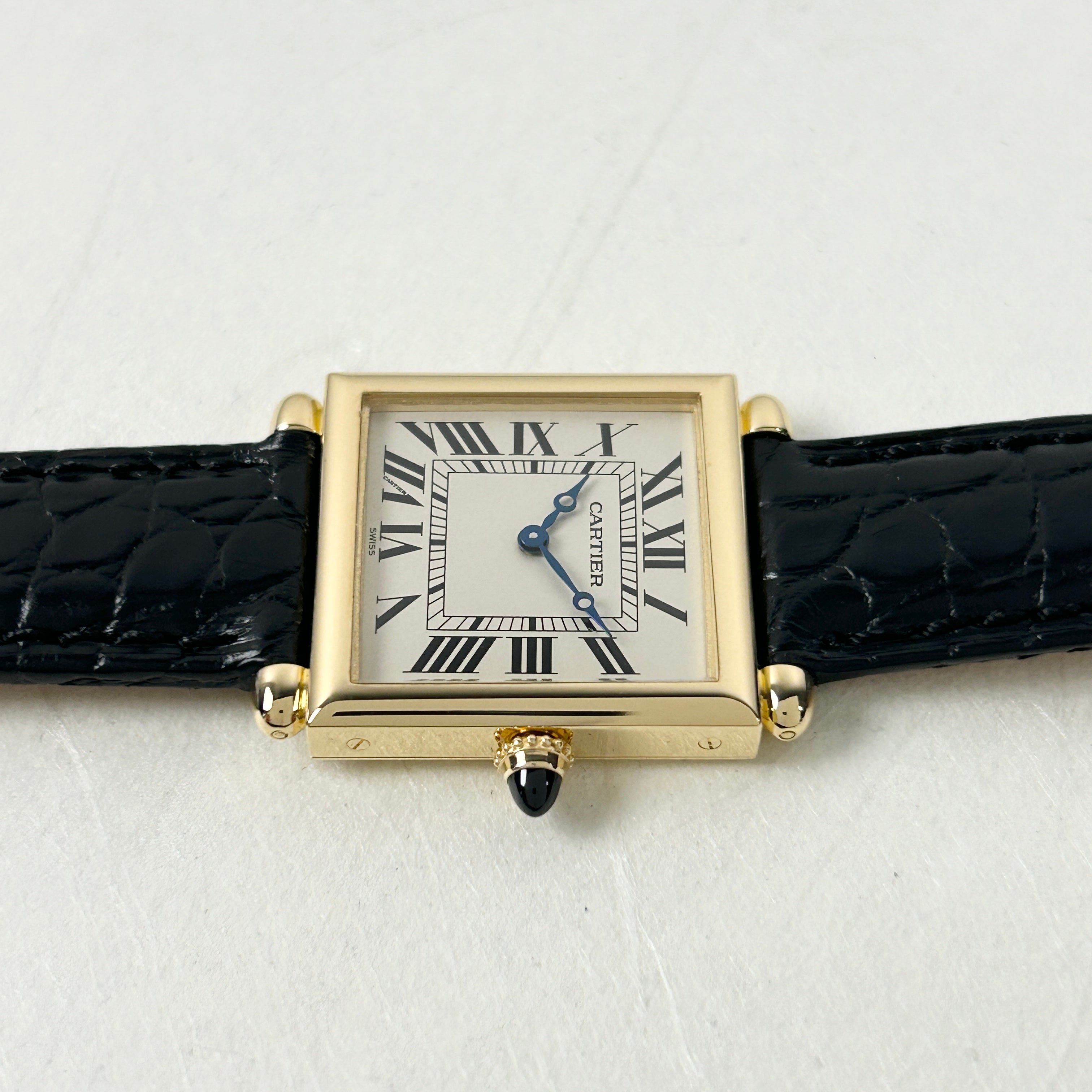 【Cartier】カルティエ<BR>タンクオビュ 18KYG 純正ボックス付き