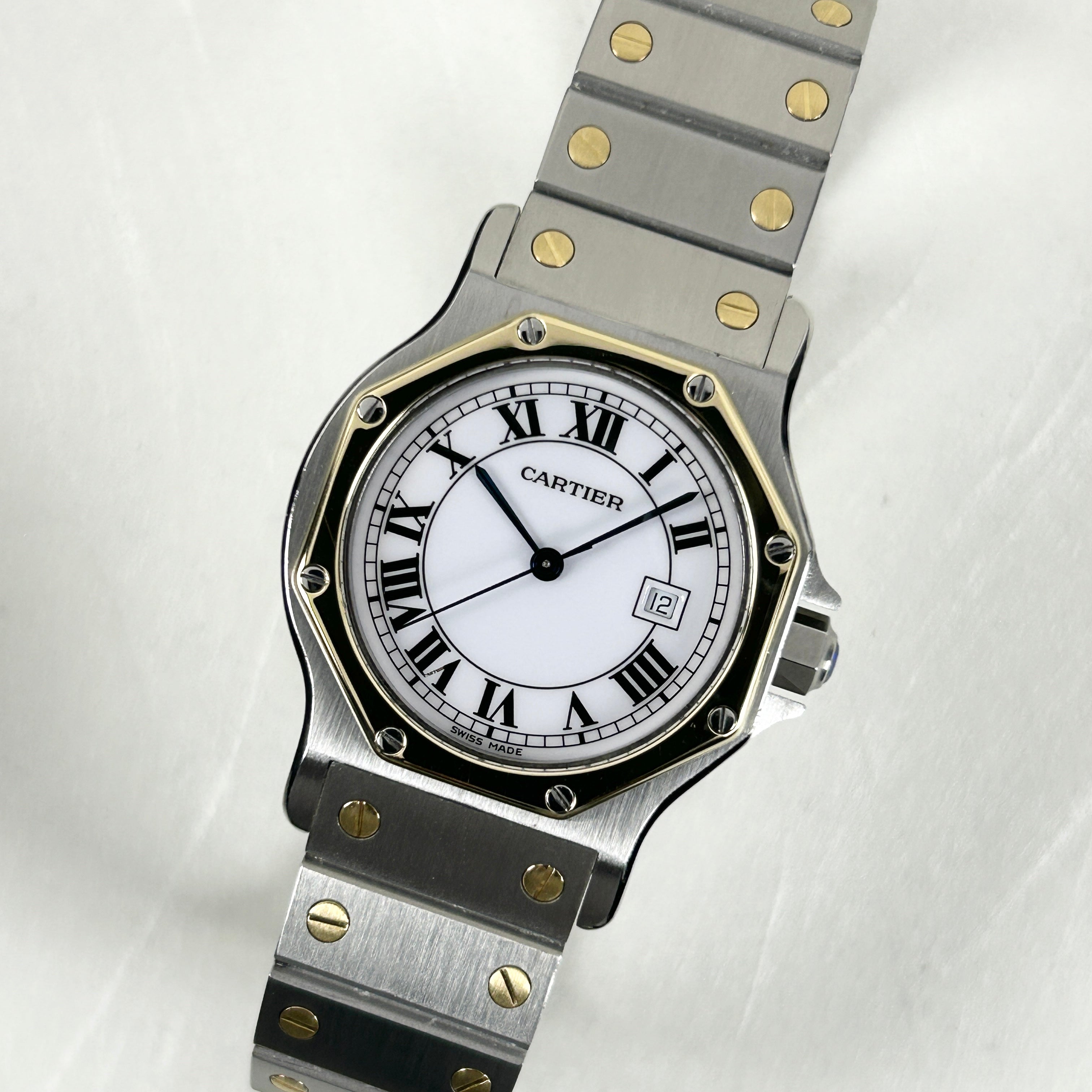 [Cartier] Cartier Santos Octagon LM 18KYG x SS Automatic with international warranty