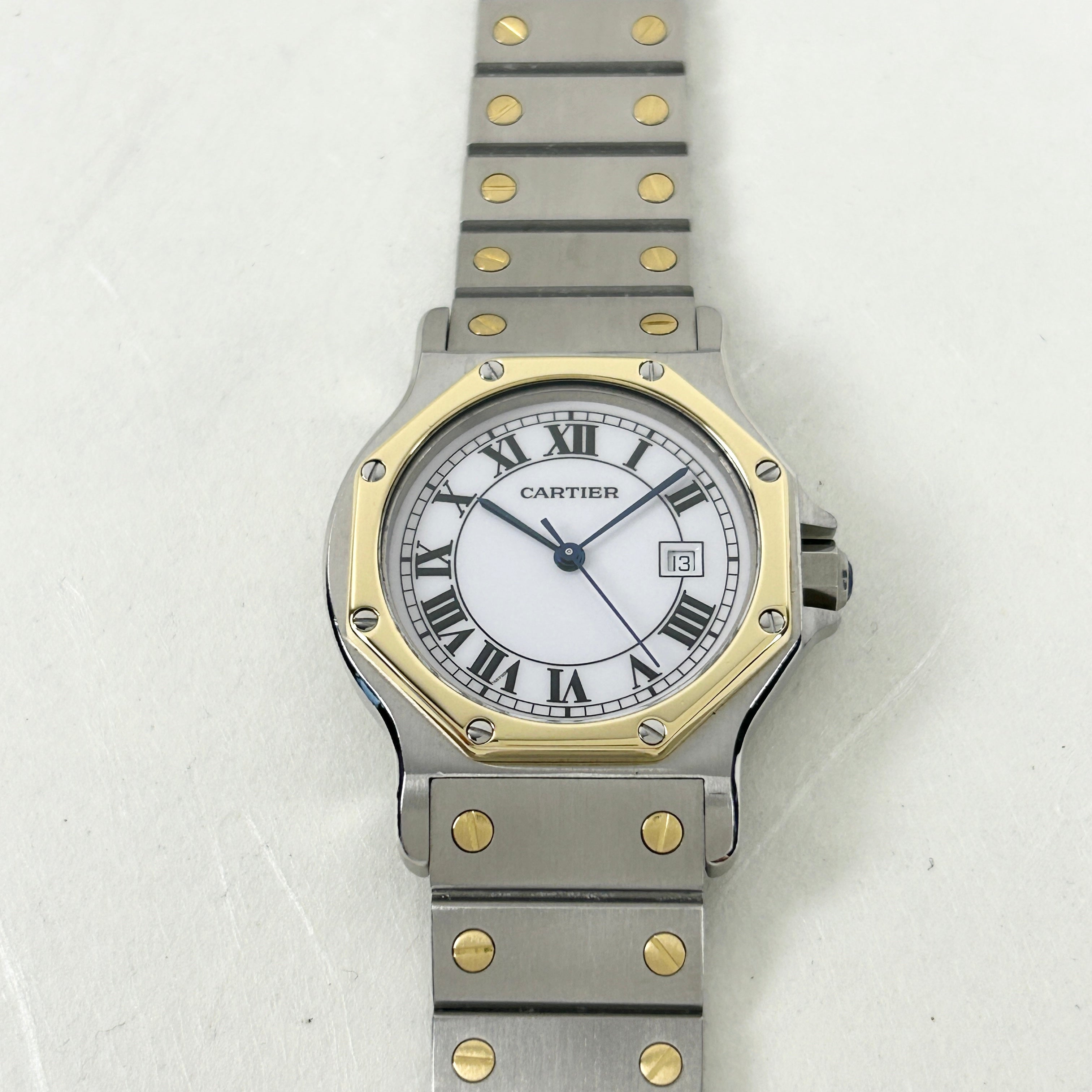 [Cartier] Cartier Santos Octagon LM 18KYG x SS Automatic with international warranty