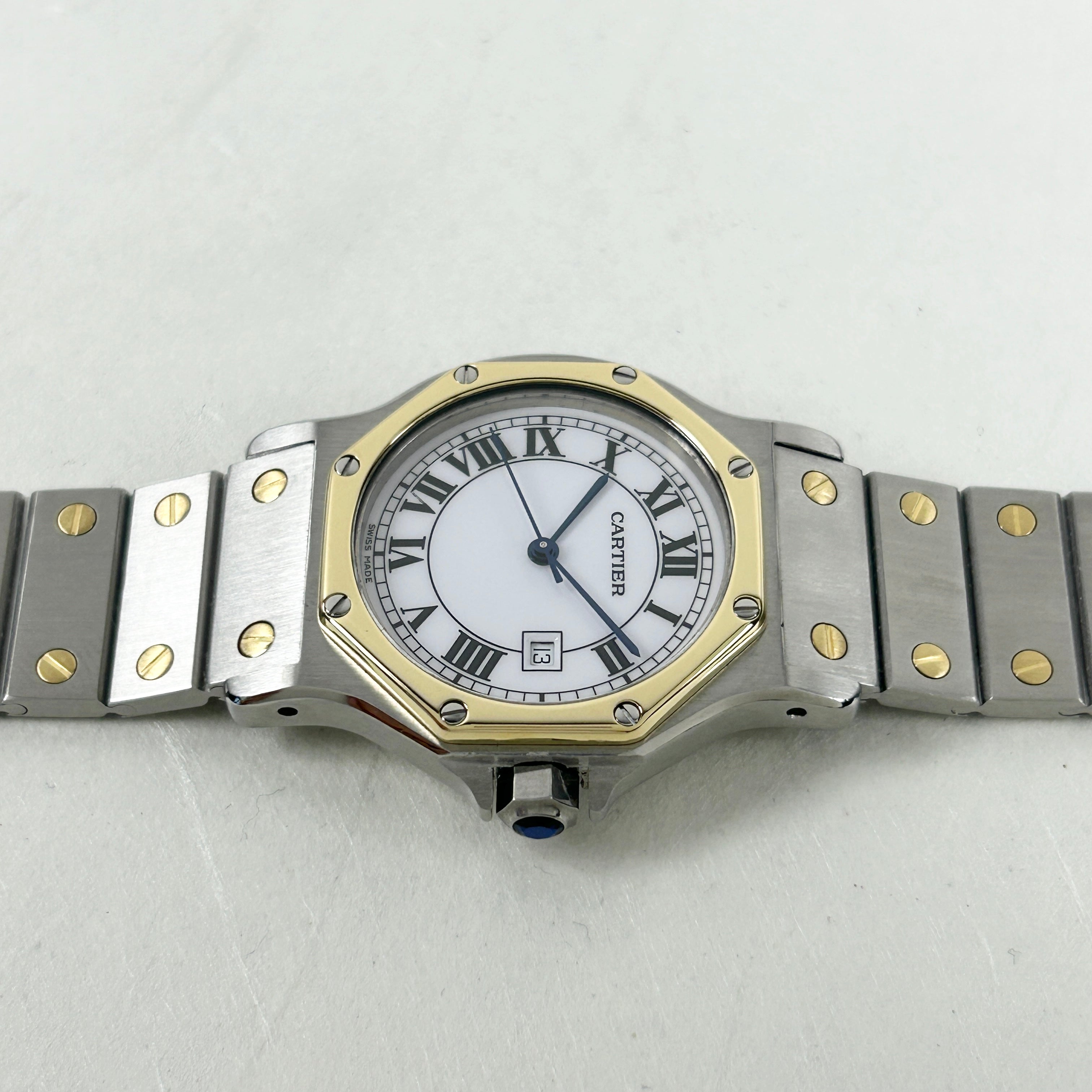 [Cartier] Cartier Santos Octagon LM 18KYG x SS Automatic with international warranty