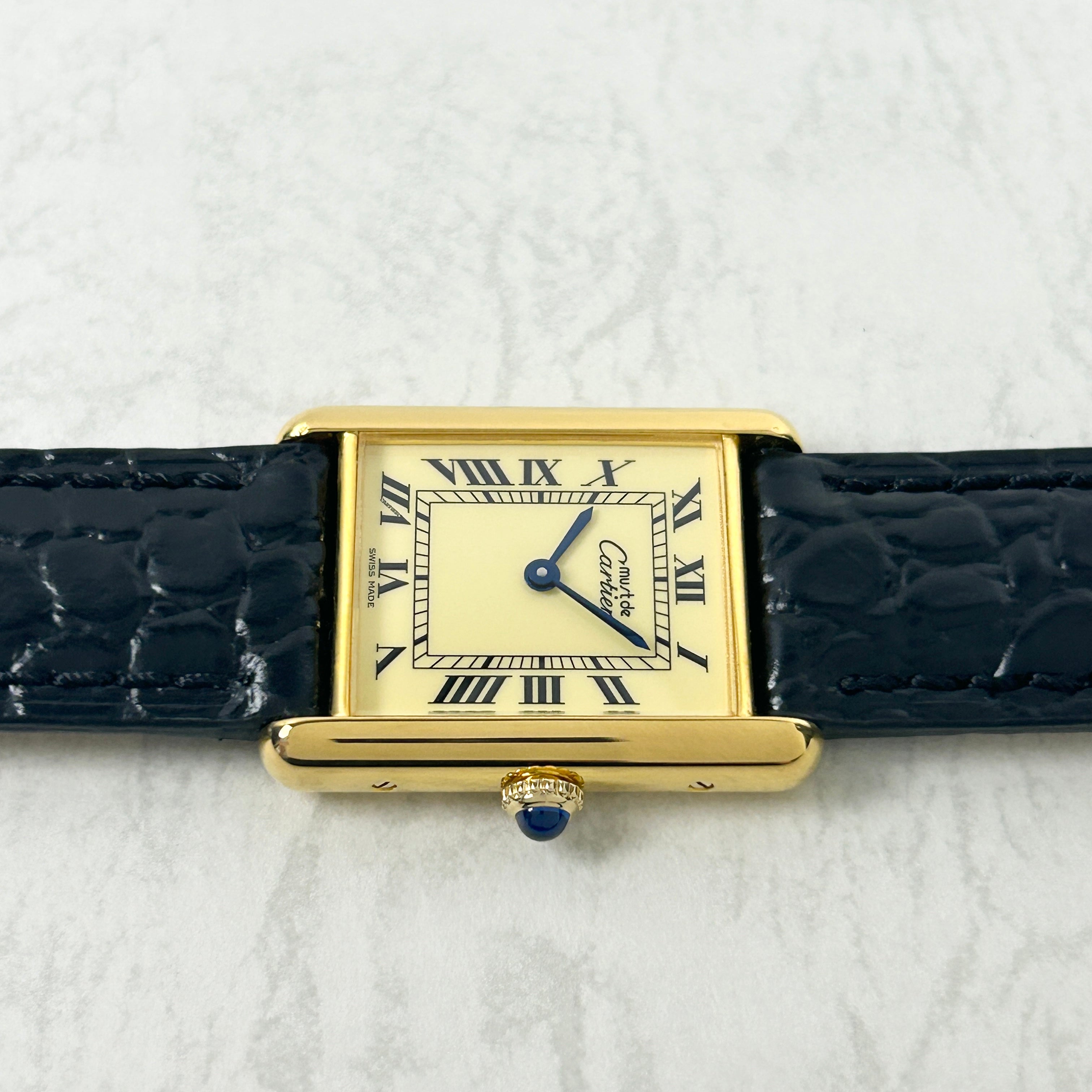 [Cartier] Cartier Must Tank LM Manual Winding Ivory Roman with Lifetime Warranty