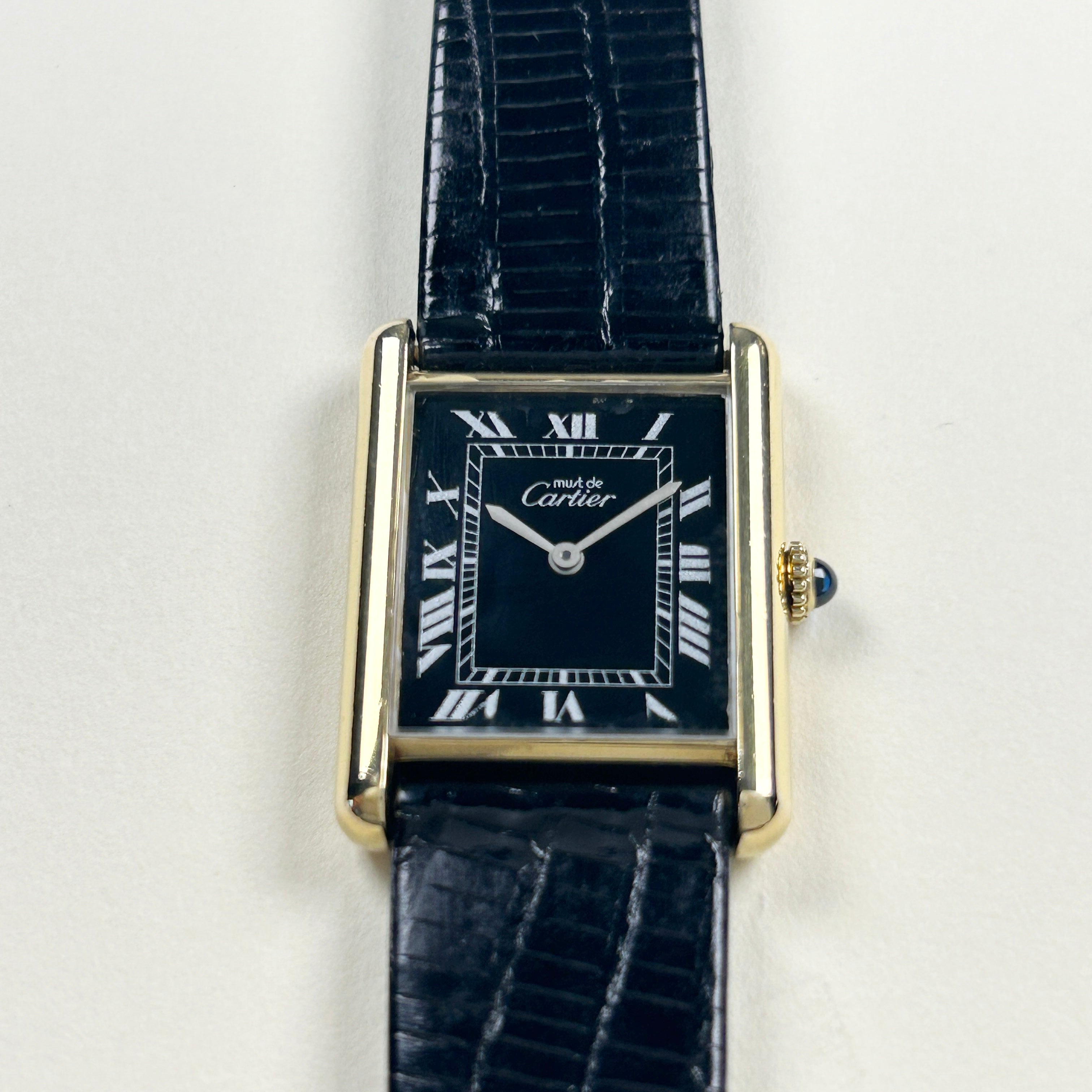 [Cartier] Must-have tank LM manual winding black Roman