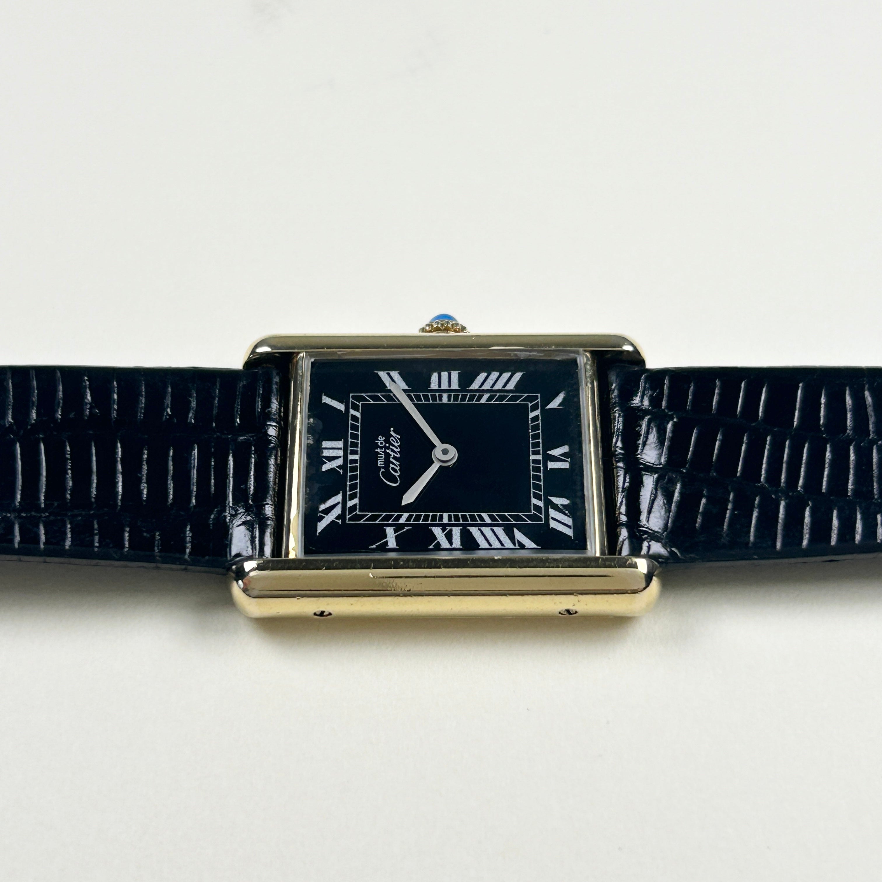 [Cartier] Must-have tank LM manual winding black Roman