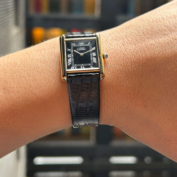 Cartier】カルティエマストタンク LM手巻きブラックローマ 