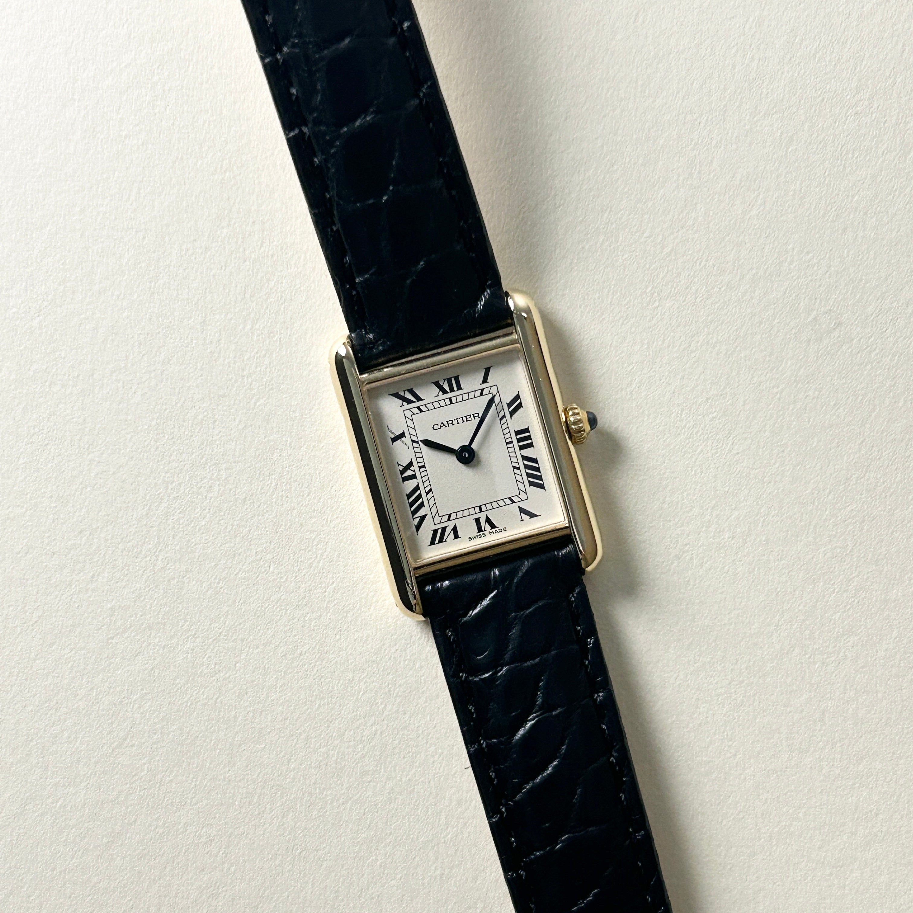 [Cartier] Cartier Tank Louis Cartier SM 18KYG with genuine 18K gold D buckle