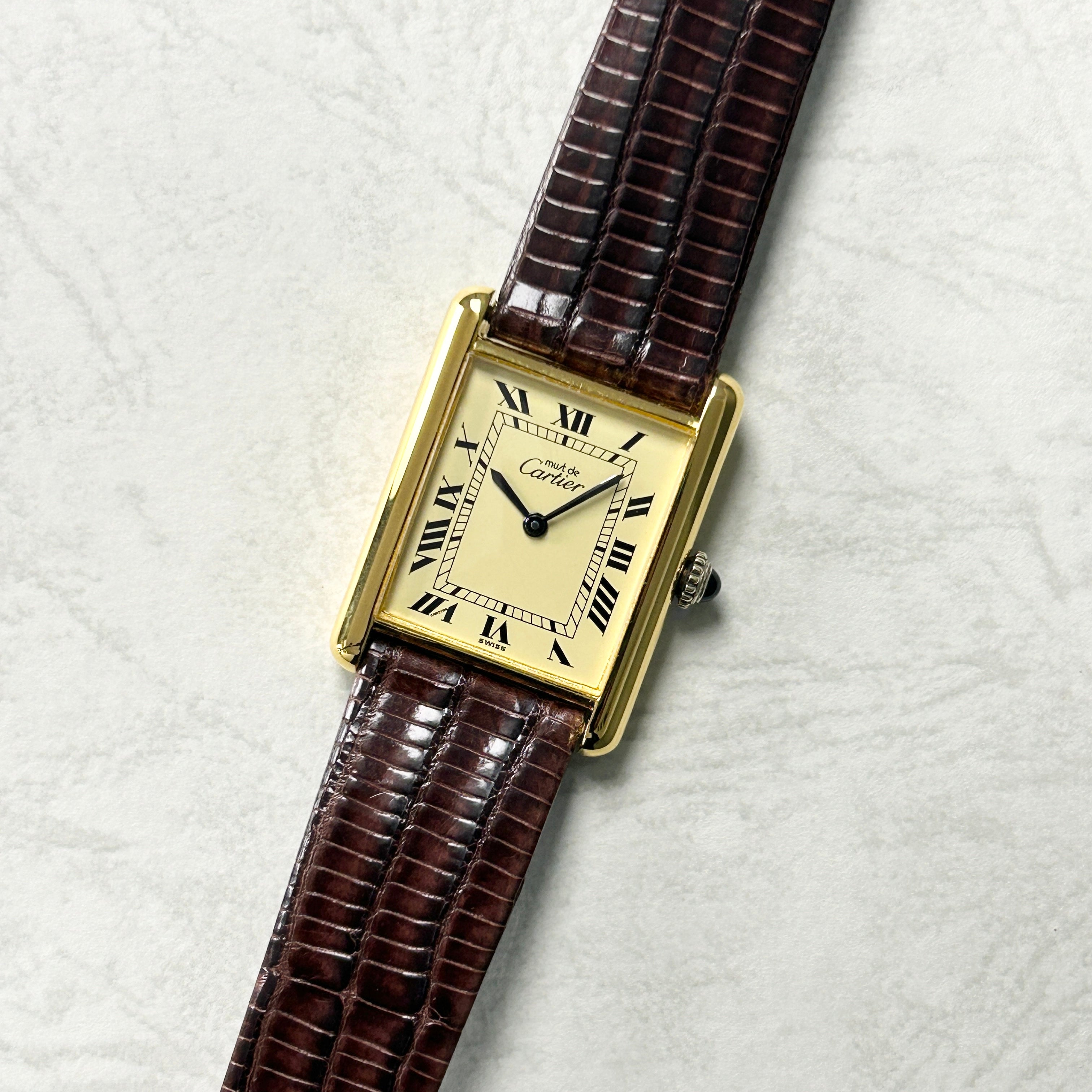 [Cartier] Cartier Must Tank LM Manual Winding Ivory Roman