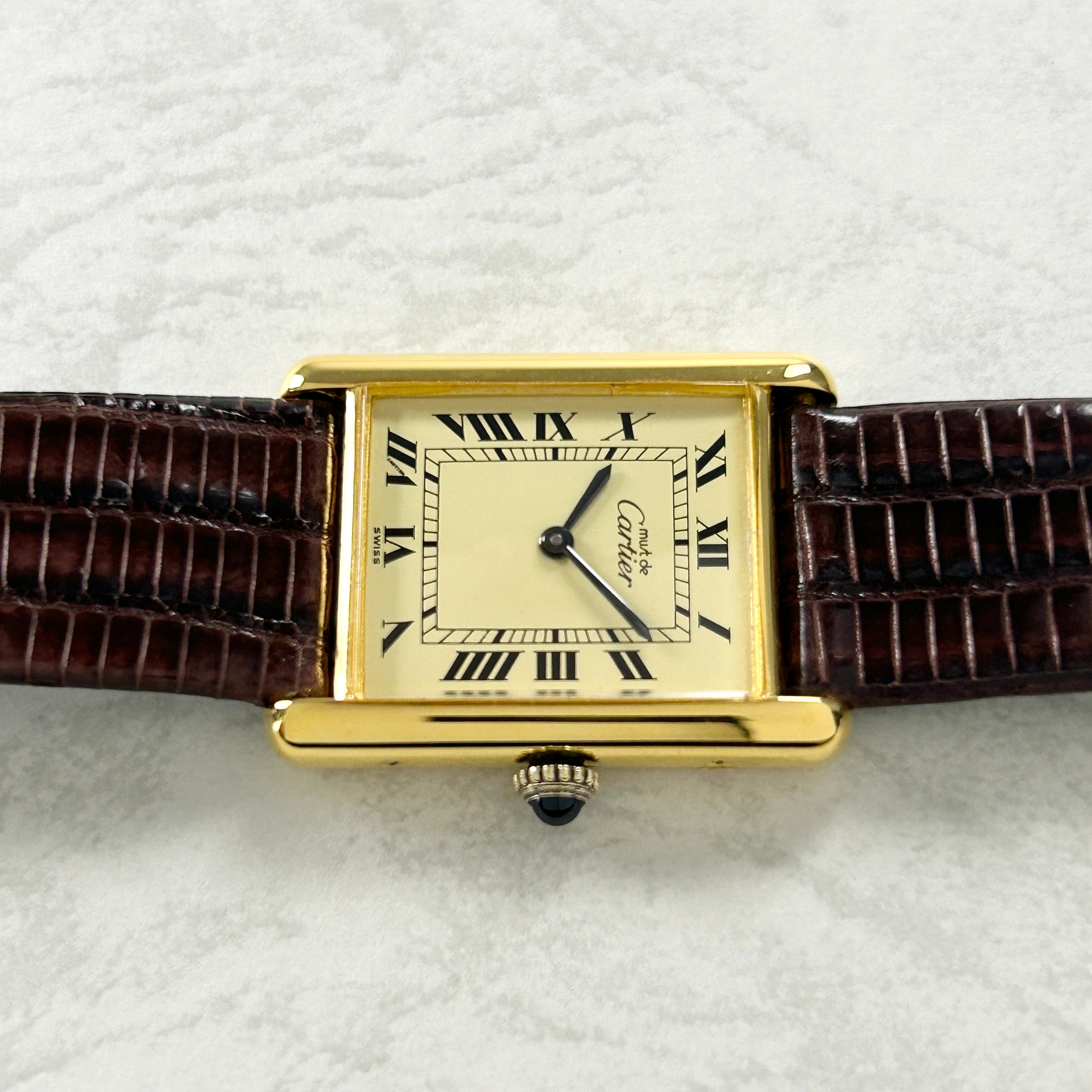 [Cartier] Cartier Must Tank LM Manual Winding Ivory Roman