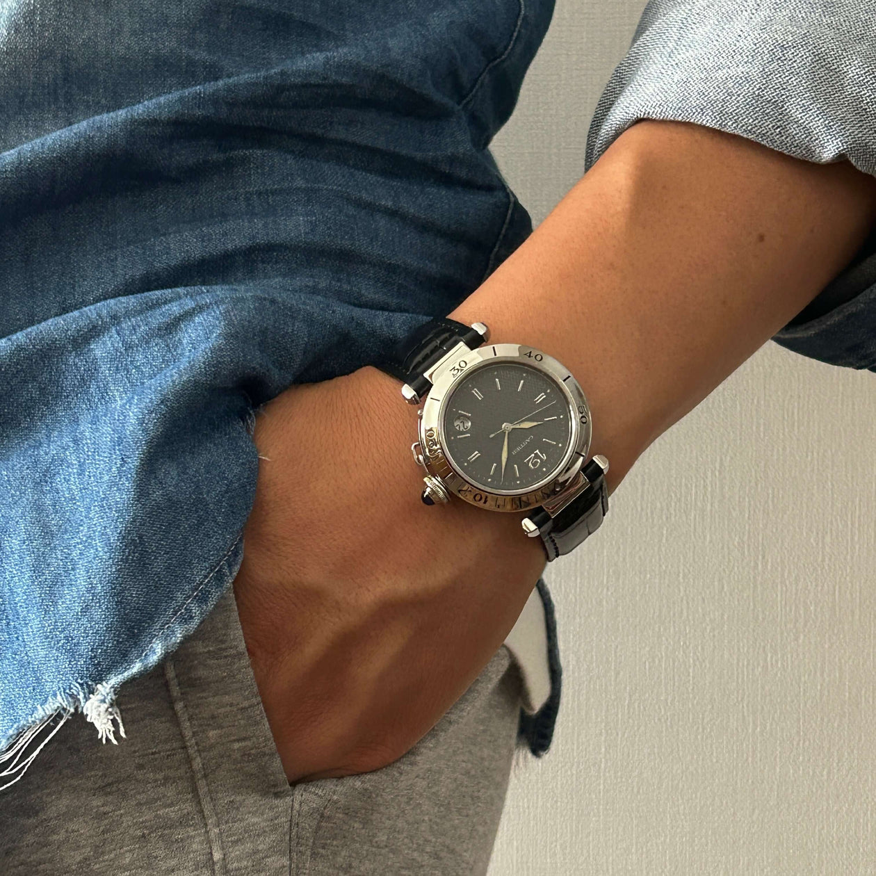 Cartier】カルティエ パシャ C38 プロンジャー Charcoal