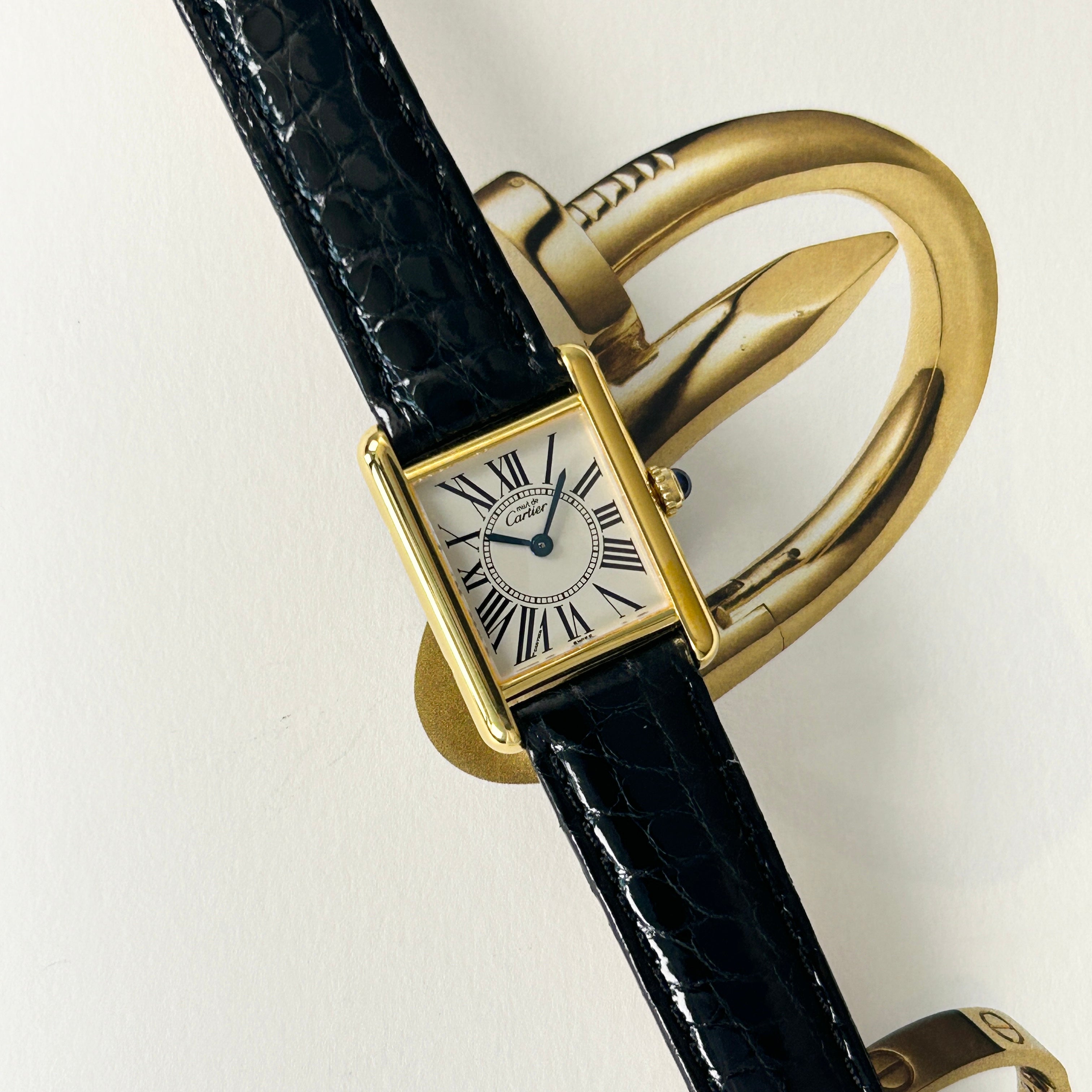 【Cartier】カルティエ<BR>マストタンク SMオパラン 付属品付き