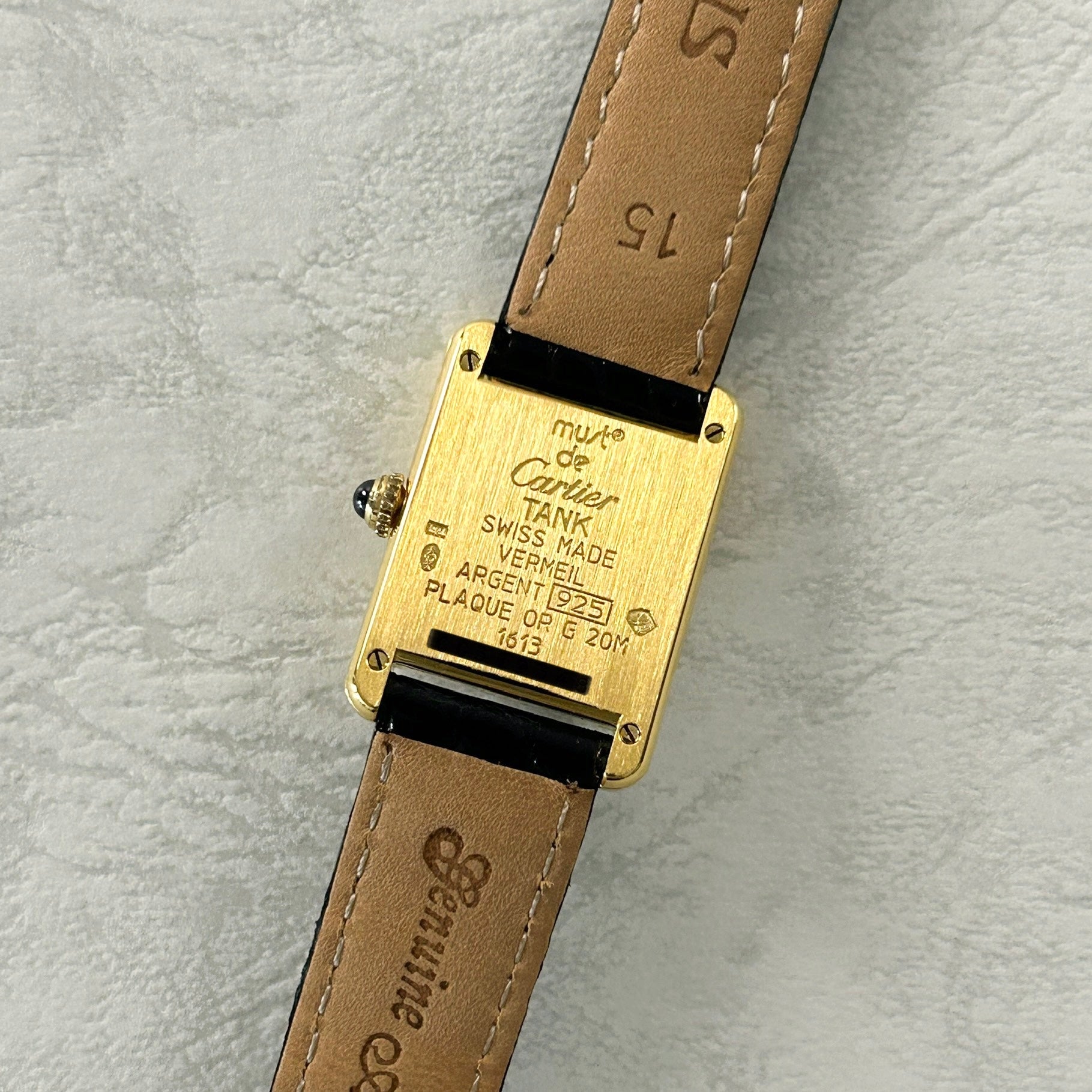 [Cartier] Cartier Must Tank SM Roman Dial with Genuine D Buckle