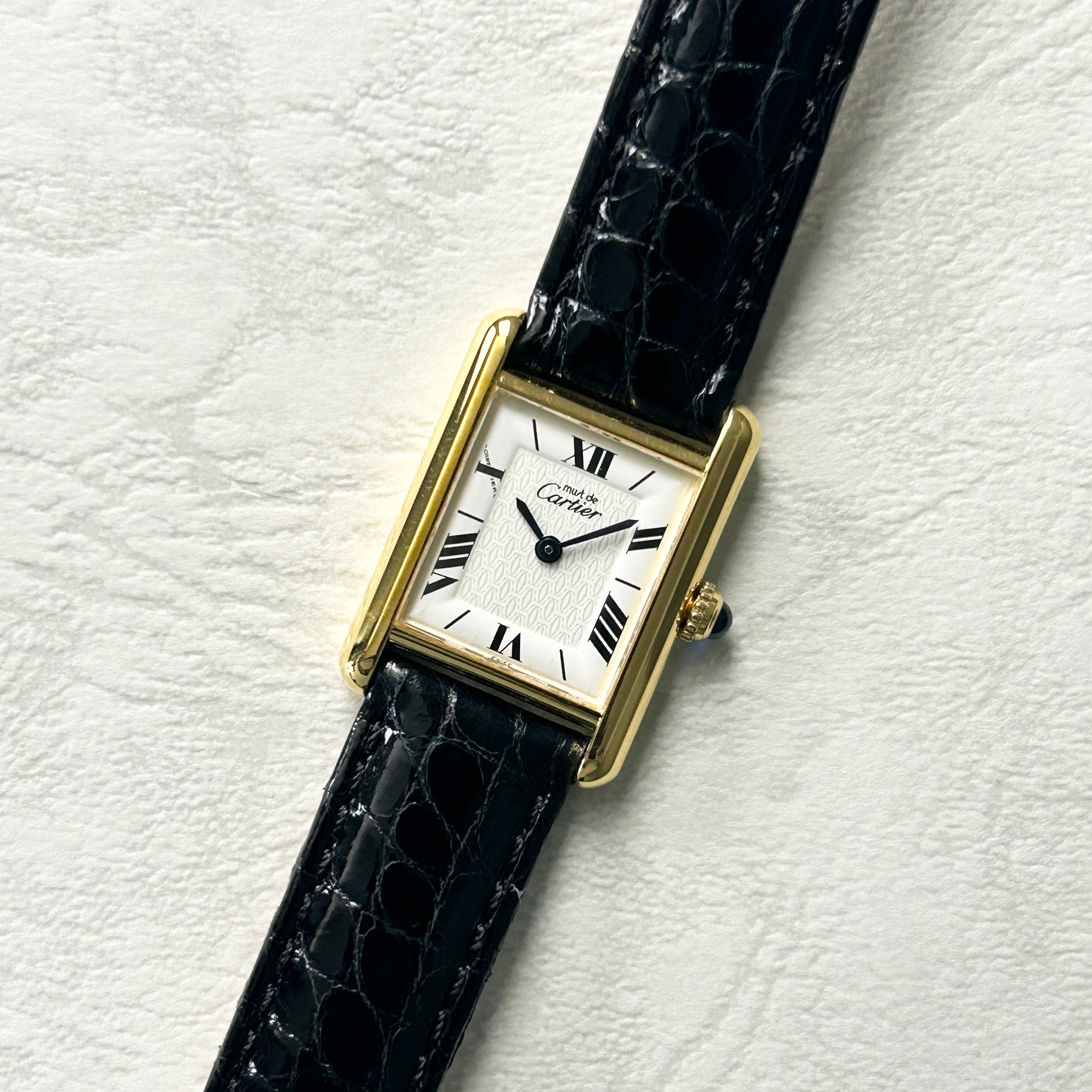 [Cartier] Cartier Must Tank SM Roman Dial with Genuine D Buckle