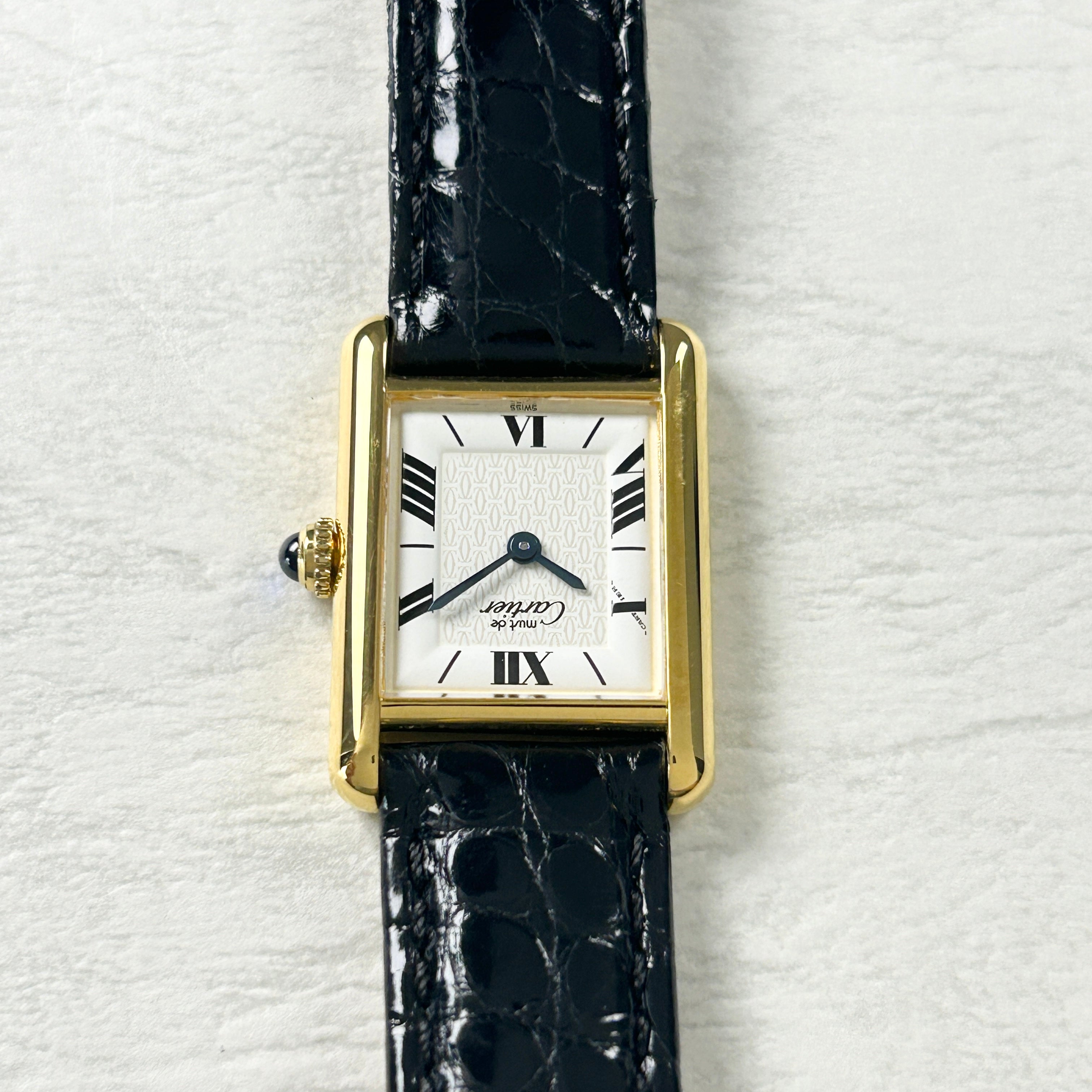 [Cartier] Cartier Must Tank SM Roman Dial with Genuine D Buckle