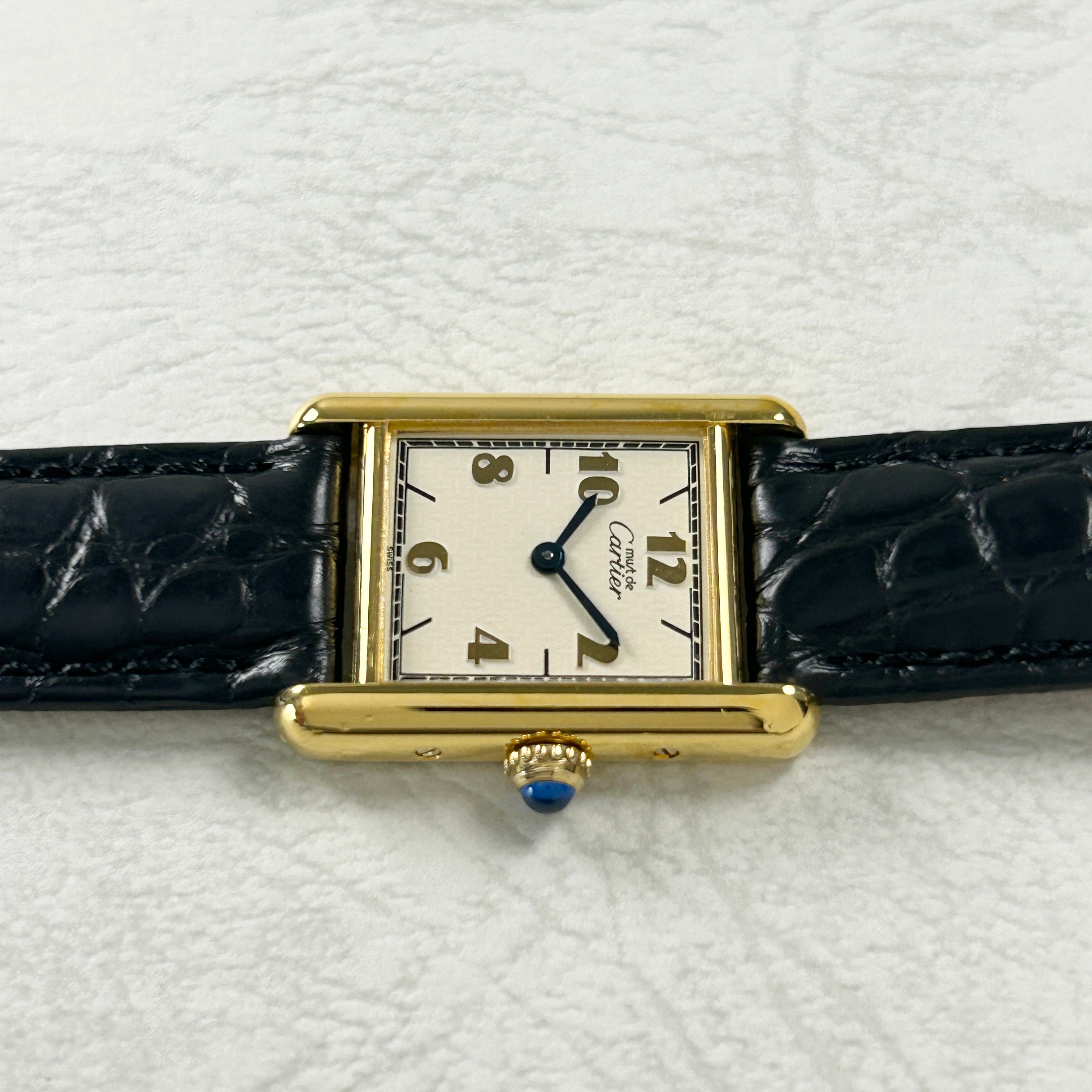 [Cartier] Cartier Must Tank SM Flying Arabic with genuine D buckle