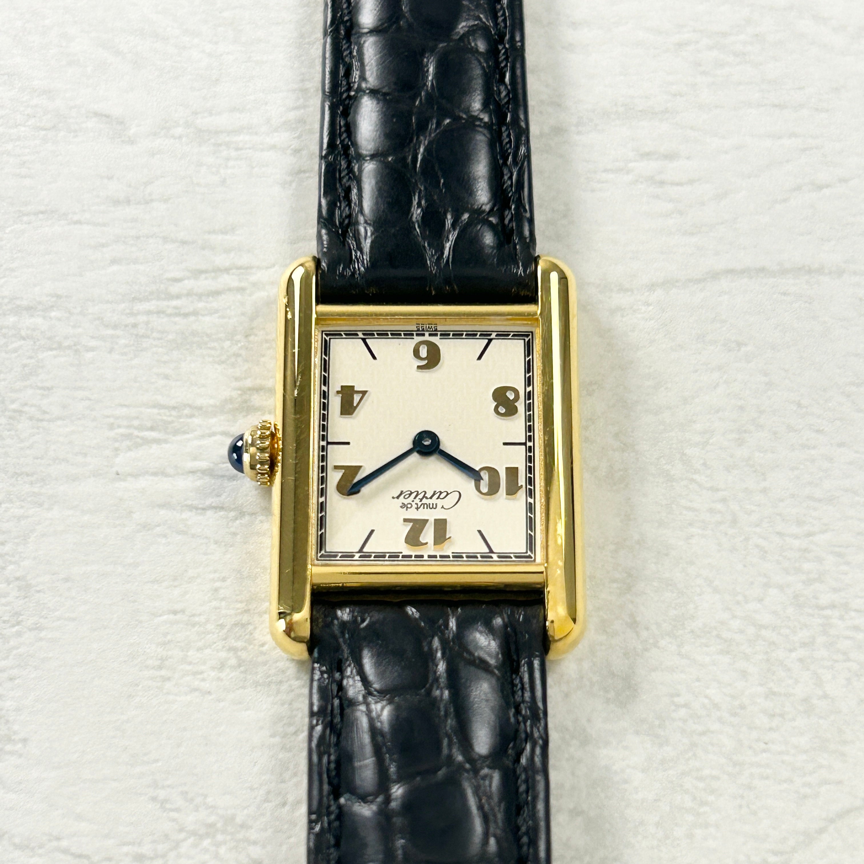 [Cartier] Cartier Must Tank SM Flying Arabic with genuine D buckle