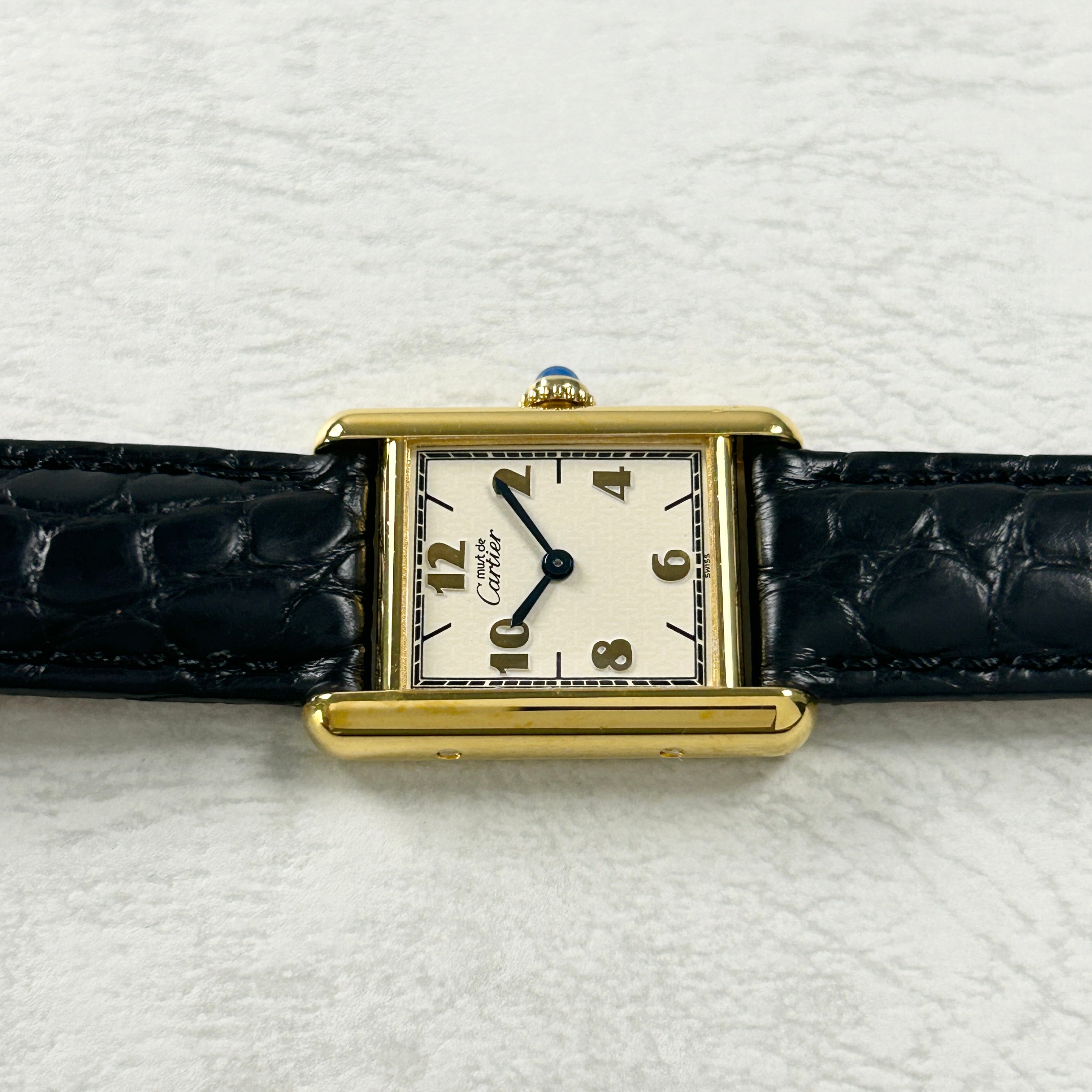 [Cartier] Cartier Must Tank SM Flying Arabic with genuine D buckle