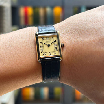 Cartier】カルティエマストタンク LM手巻きアイボリーローマ 「SWISS  