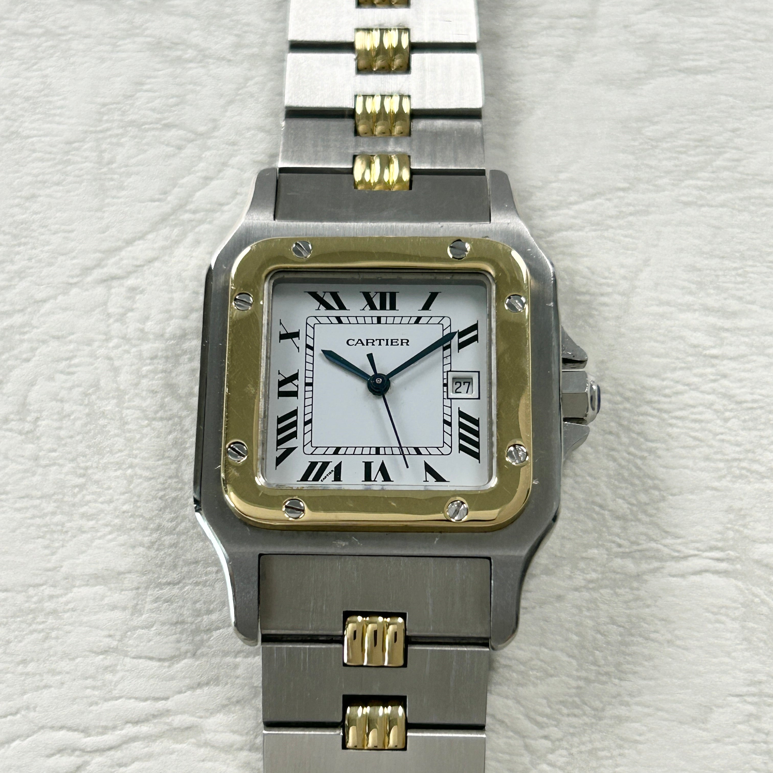 [Cartier] Cartier Santos Galbee LM Gadron Bracelet 18KYG x SS