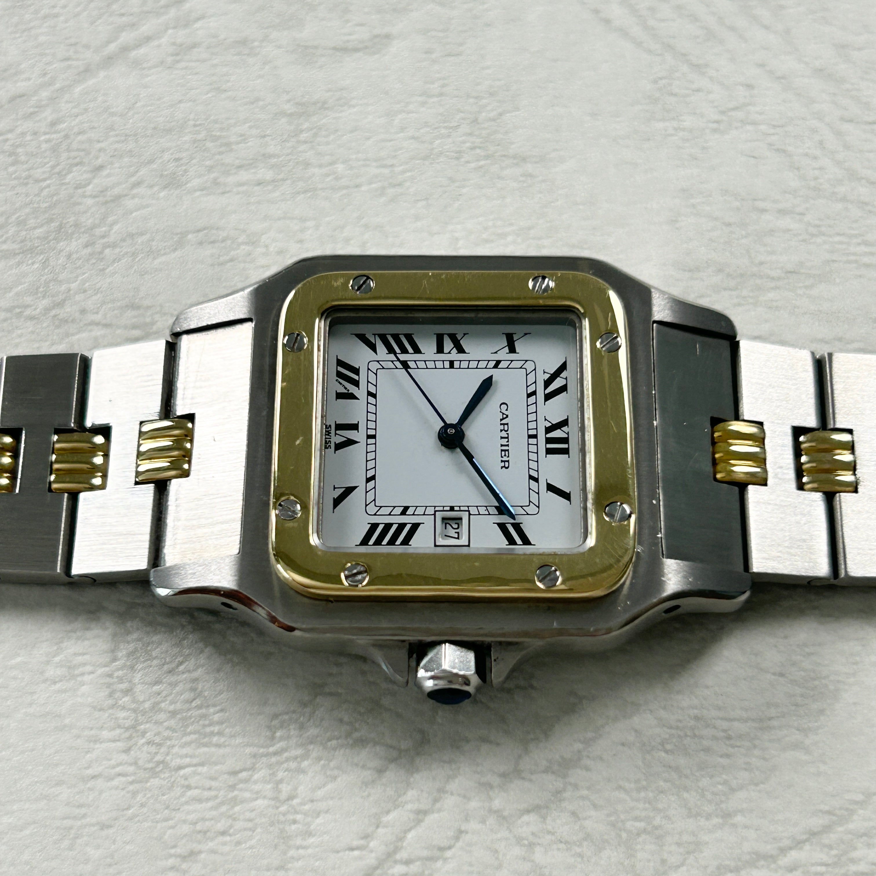 [Cartier] Cartier Santos Galbee LM Gadron Bracelet 18KYG x SS