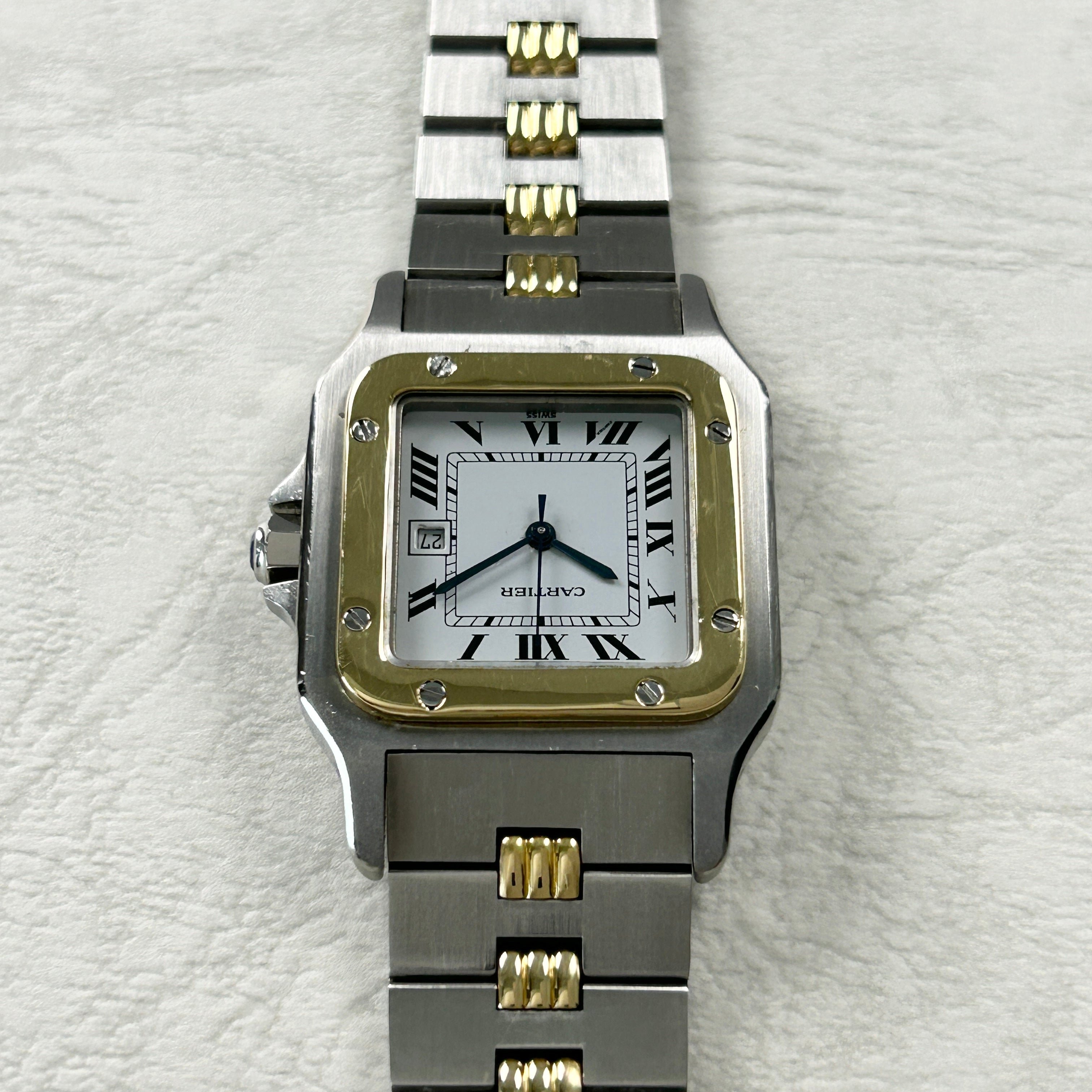 [Cartier] Cartier Santos Galbee LM Gadron Bracelet 18KYG x SS