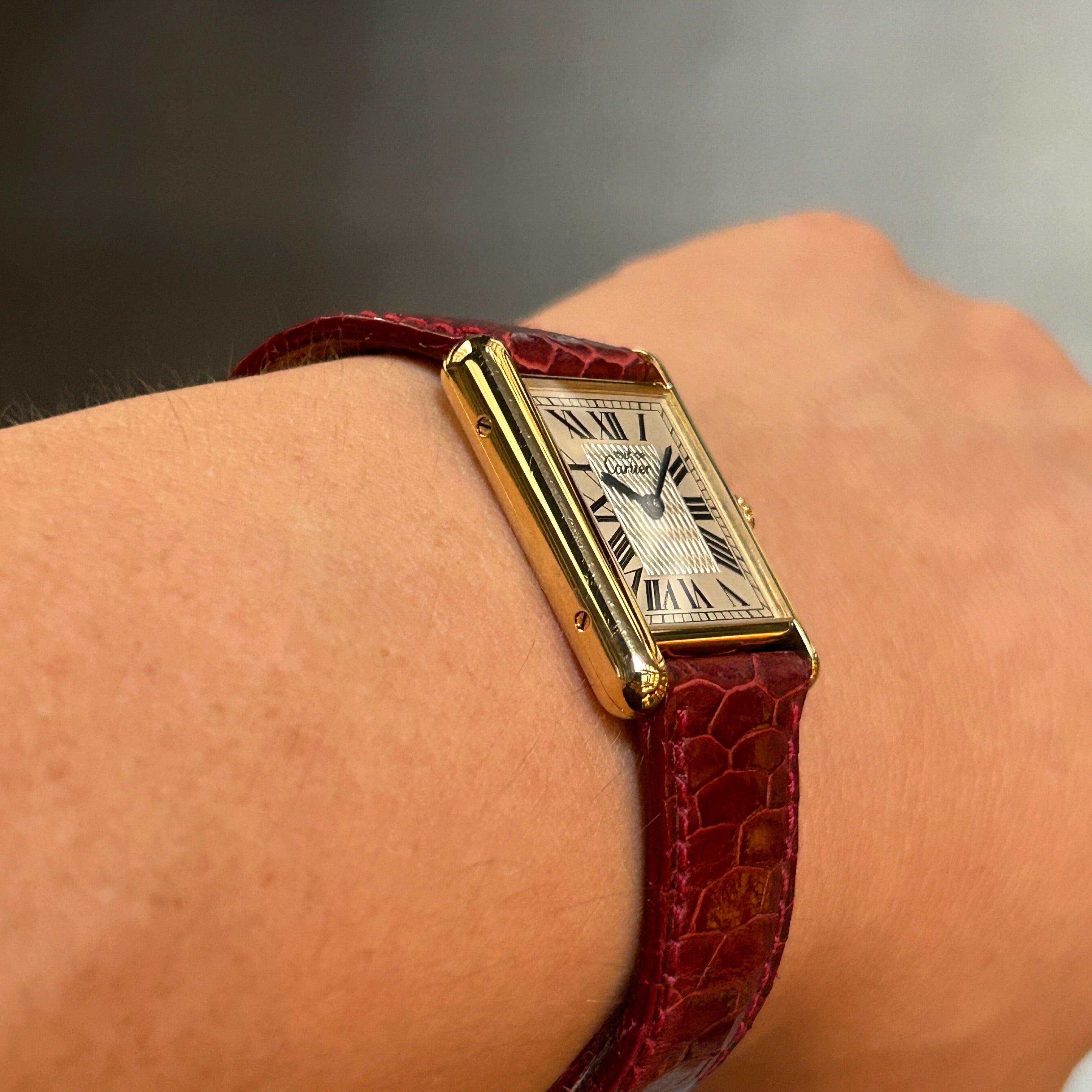 【Cartier】カルティエ<BR>マストタンク LM創業150周年記念1847本限定モデル  付属品付き