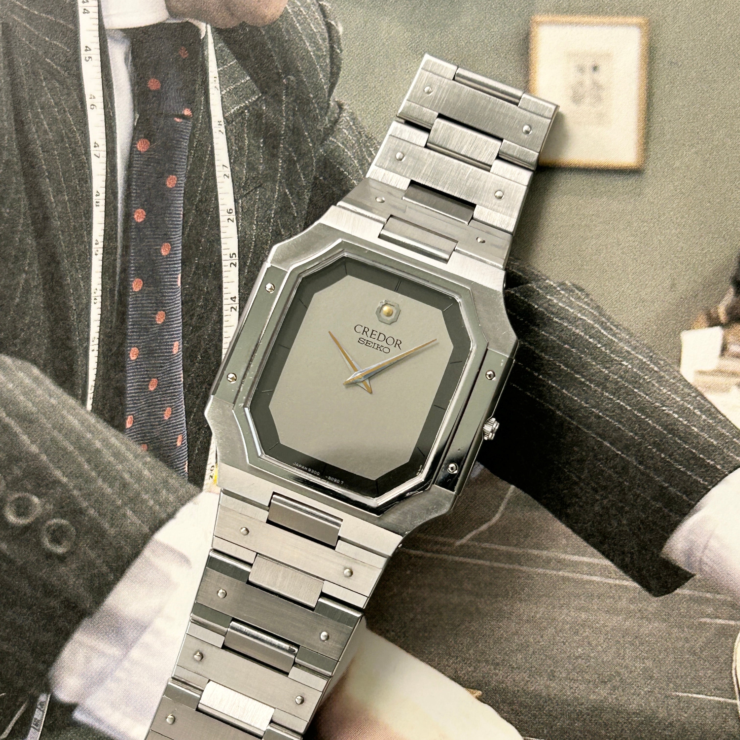 【SEIKO】 セイコー<BR>クレドール SS2トーンGrey 9300-5050