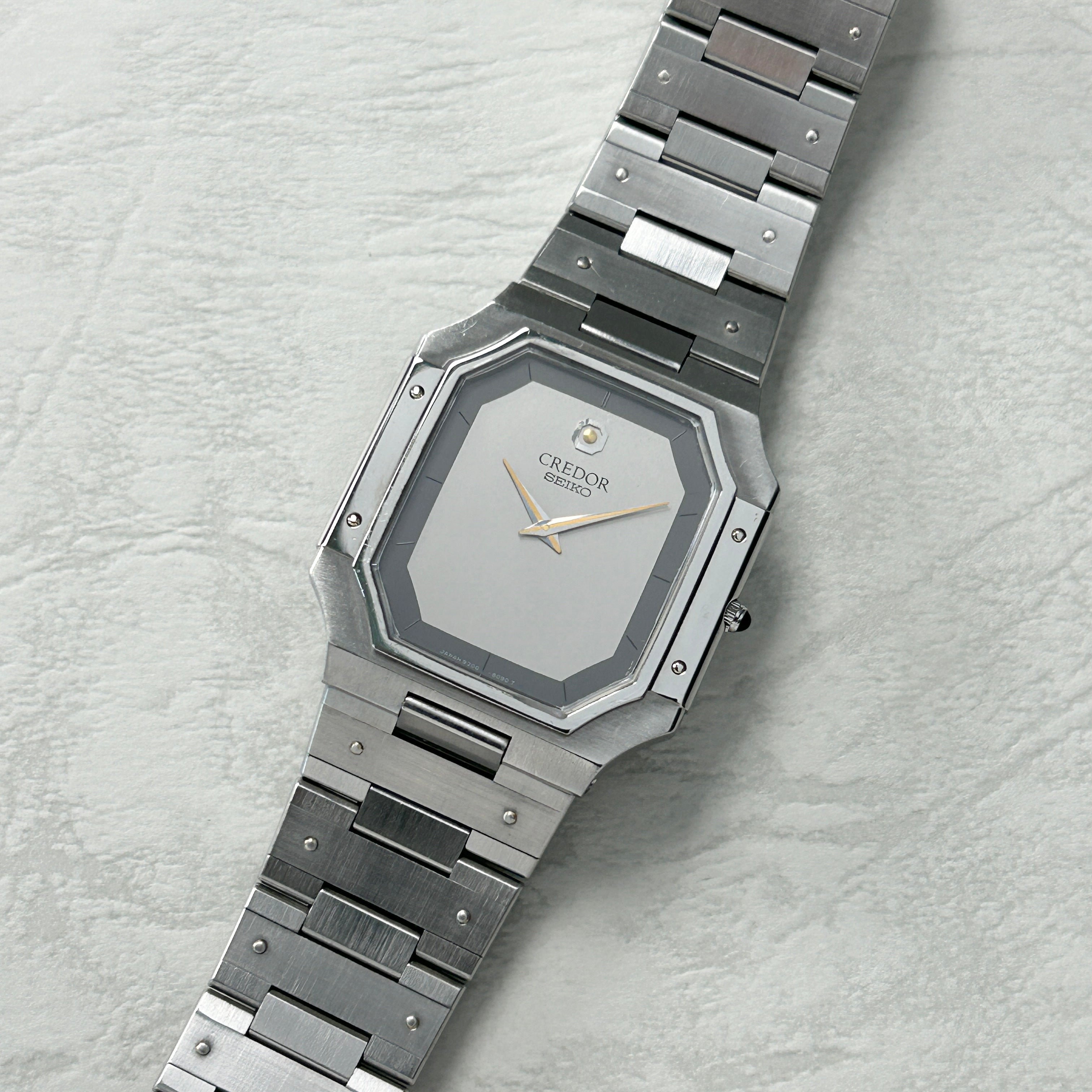 【SEIKO】 セイコー<BR>クレドール SS2トーンGrey 9300-5050