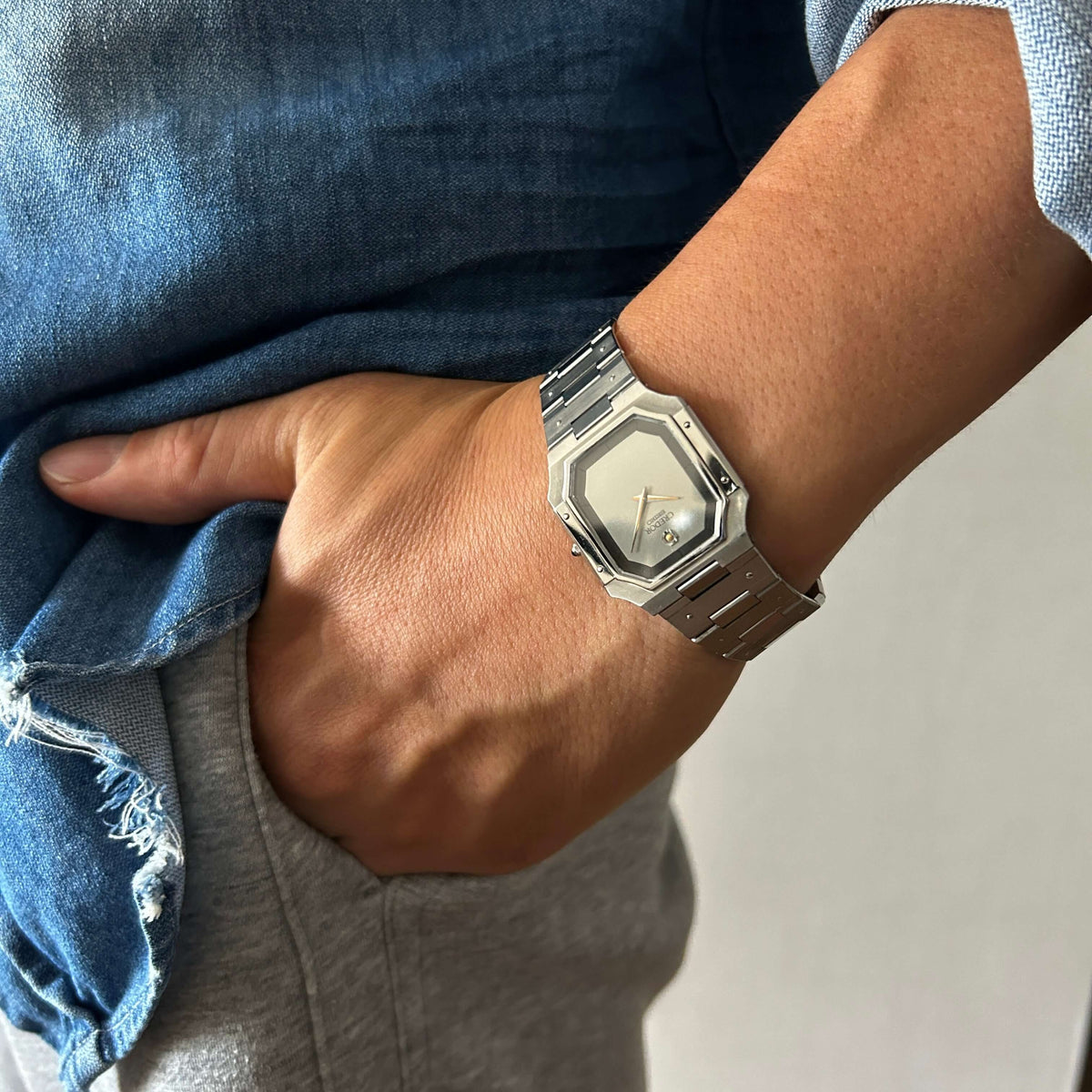 SEIKO】 セイコークレドール SS2トーンGrey 9300-5050