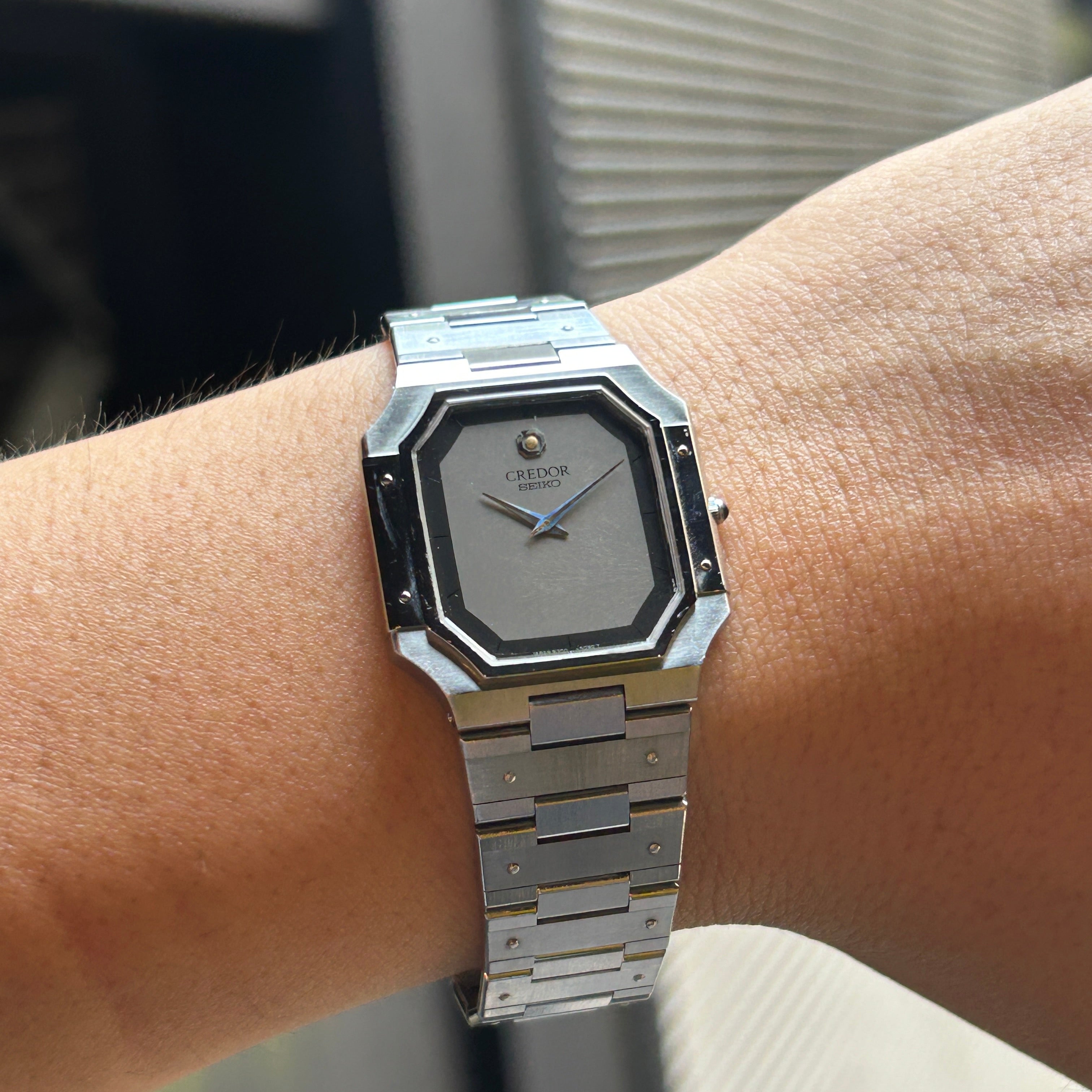 【SEIKO】 セイコー<BR>クレドール SS2トーンGrey 9300-5050