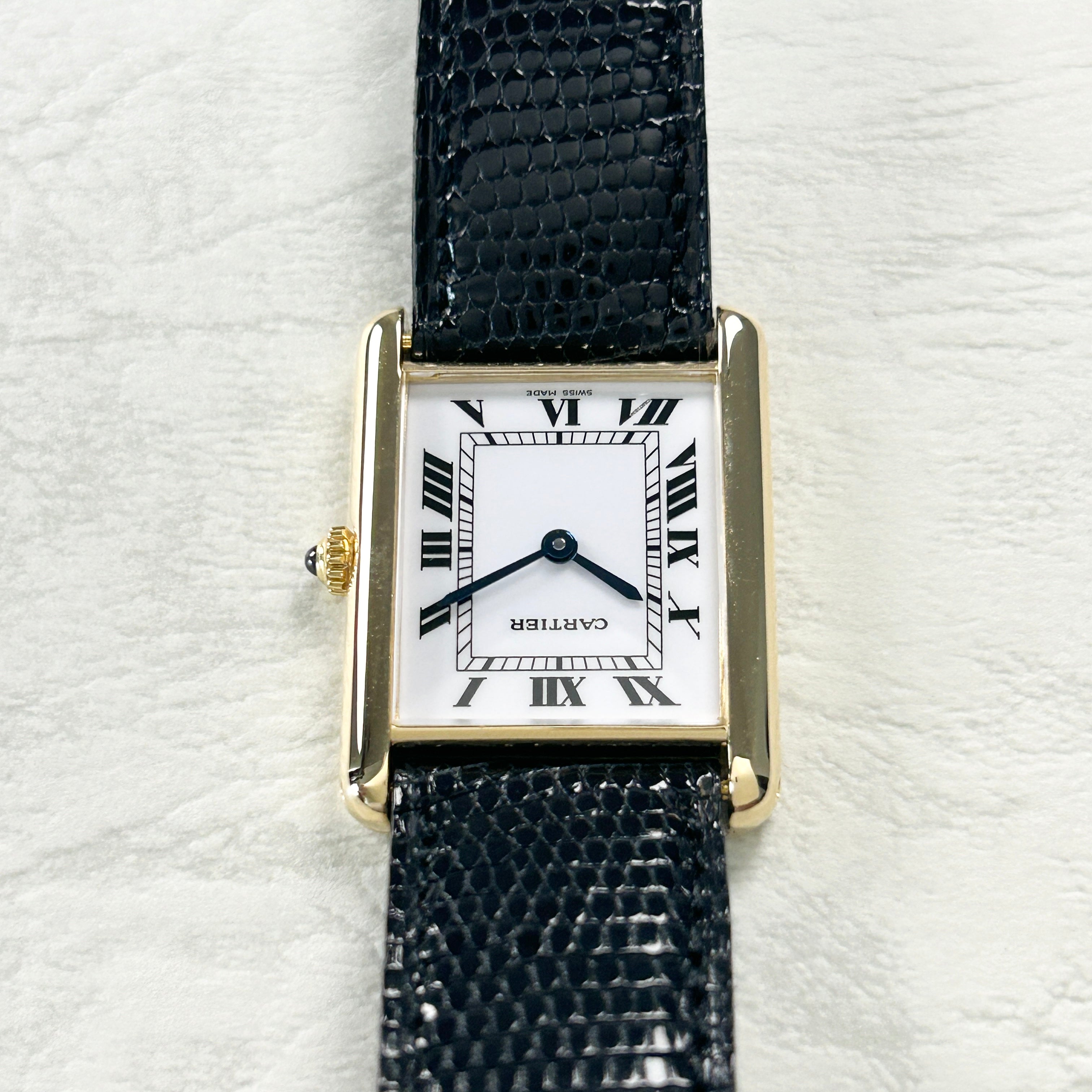 【Cartier】カルティエ<BR>タンクルイカルティエ LM 18KYG クォーツ 純正ボックス付き