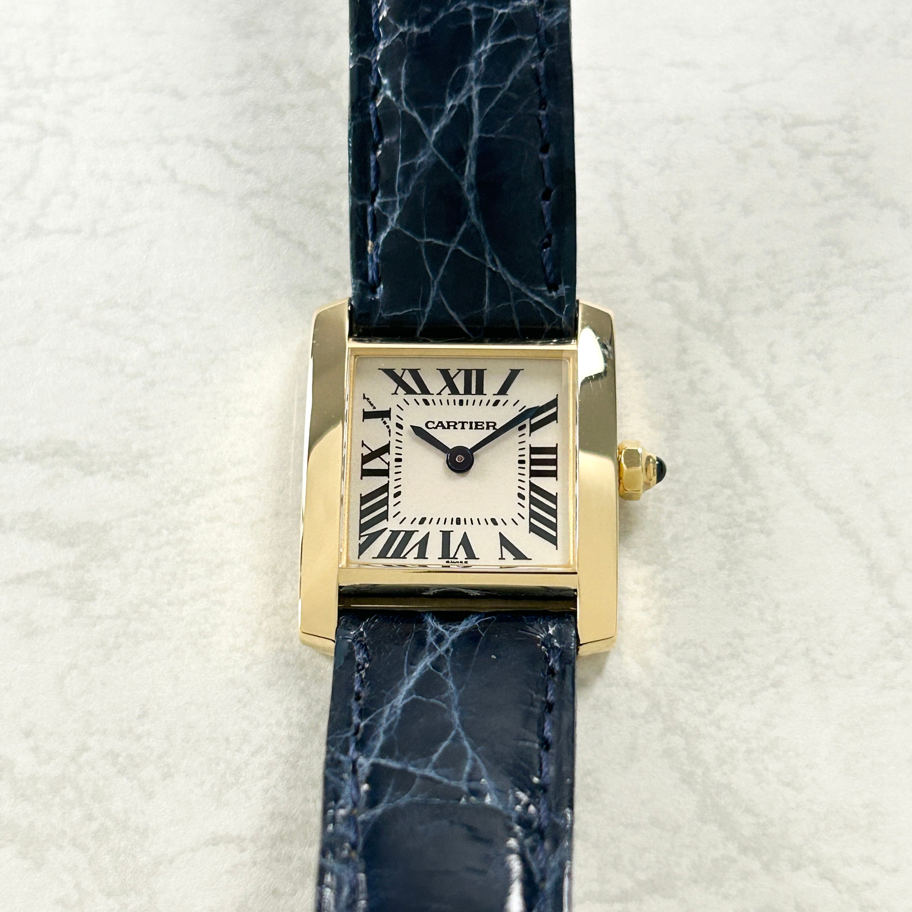 [Cartier] Cartier Tank Francaise SM 18KYG with genuine 18K gold D buckle