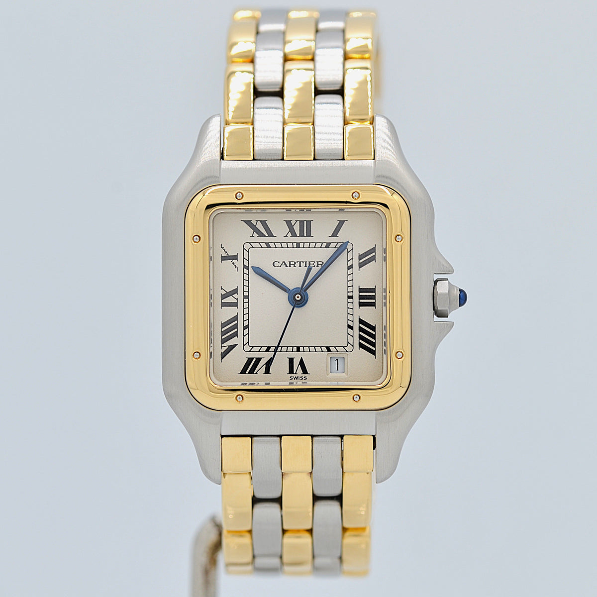 Cartier】カルティエ パンテールMM 3ロウ 18KYG×SS カルティエ 