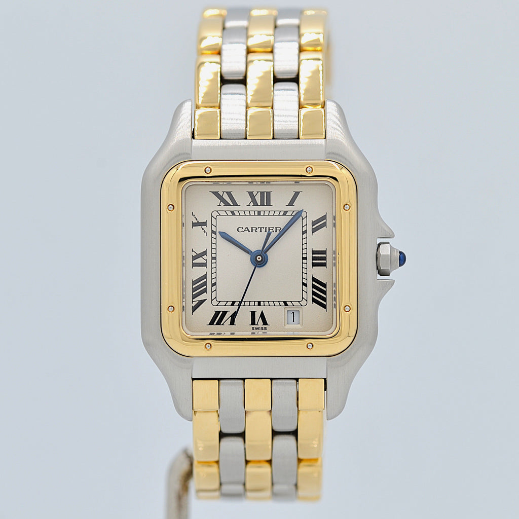 Cartier】カルティエ パンテールMM 3ロウ 18KYG×SS カルティエ