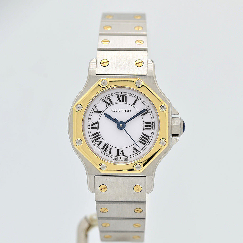 大特価放出！ Cartier】カルティエ 18KYG×SS SM サントスオクタゴン 時計