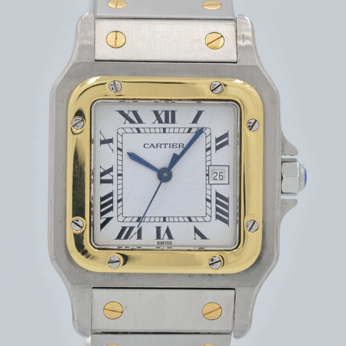 Cartier】カルティエ サントスガルベ LM自動巻き 18KYG×SS 観音開き 