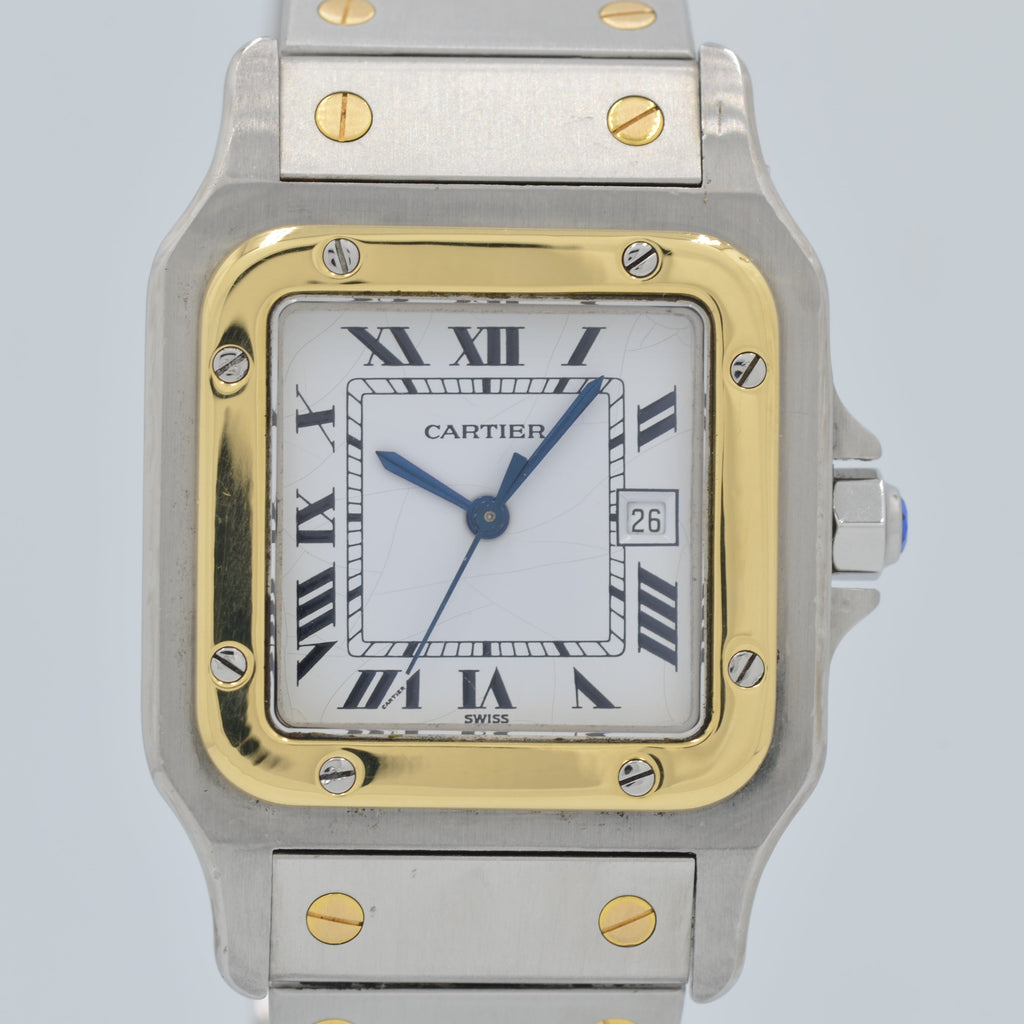 Cartier】カルティエ サントスガルベ LM自動巻き 18KYG×SS 観音開き