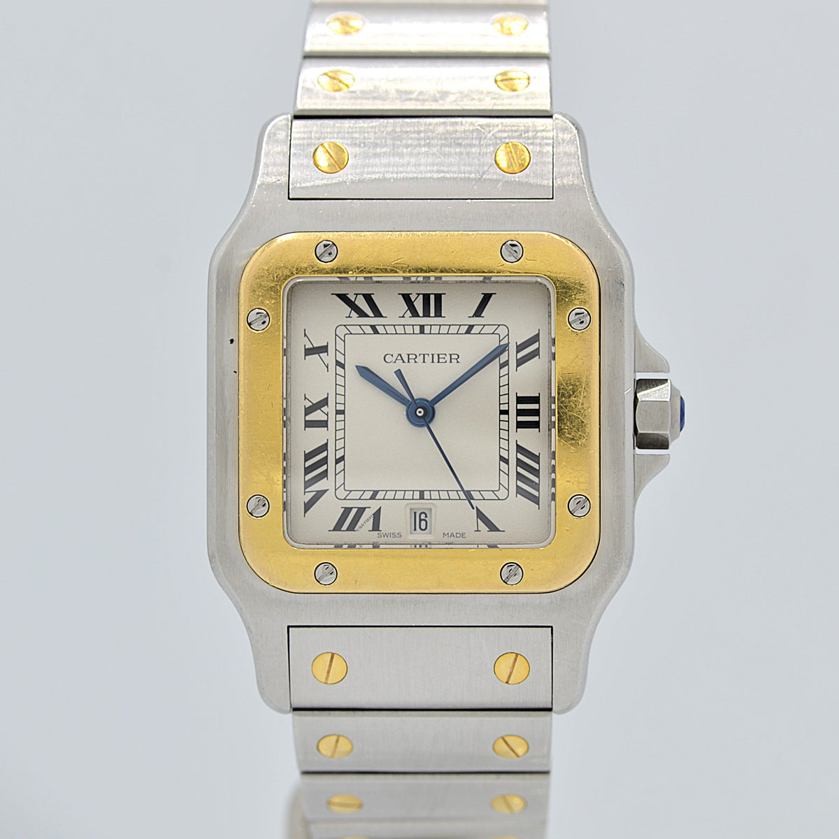 Cartier】カルティエ サントスガルベ LMクォーツ 18KYG×SS カルティエ 