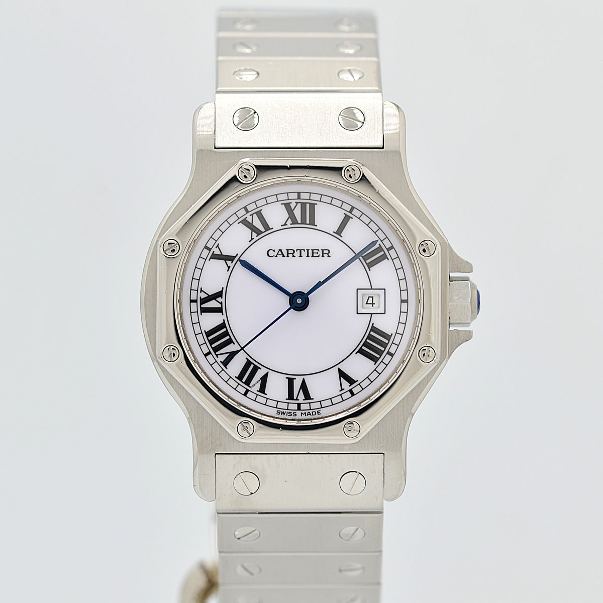 Cartier】カルティエ サントスオクタゴンLM ステンレス 両開きバックル 