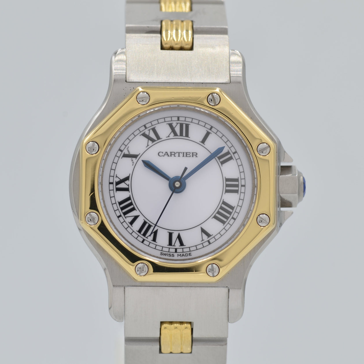 Cartier】カルティエ サントスオクタゴン SM 18KYG×SS ゴドロン  