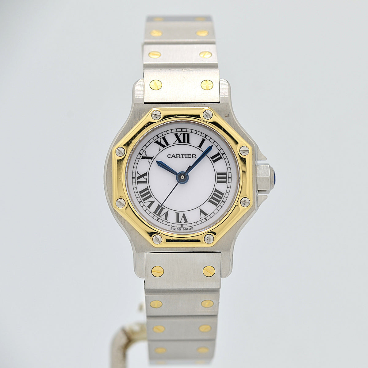 Cartier】カルティエ サントスオクタゴンSM 18KYG×SS 永久保証書付き