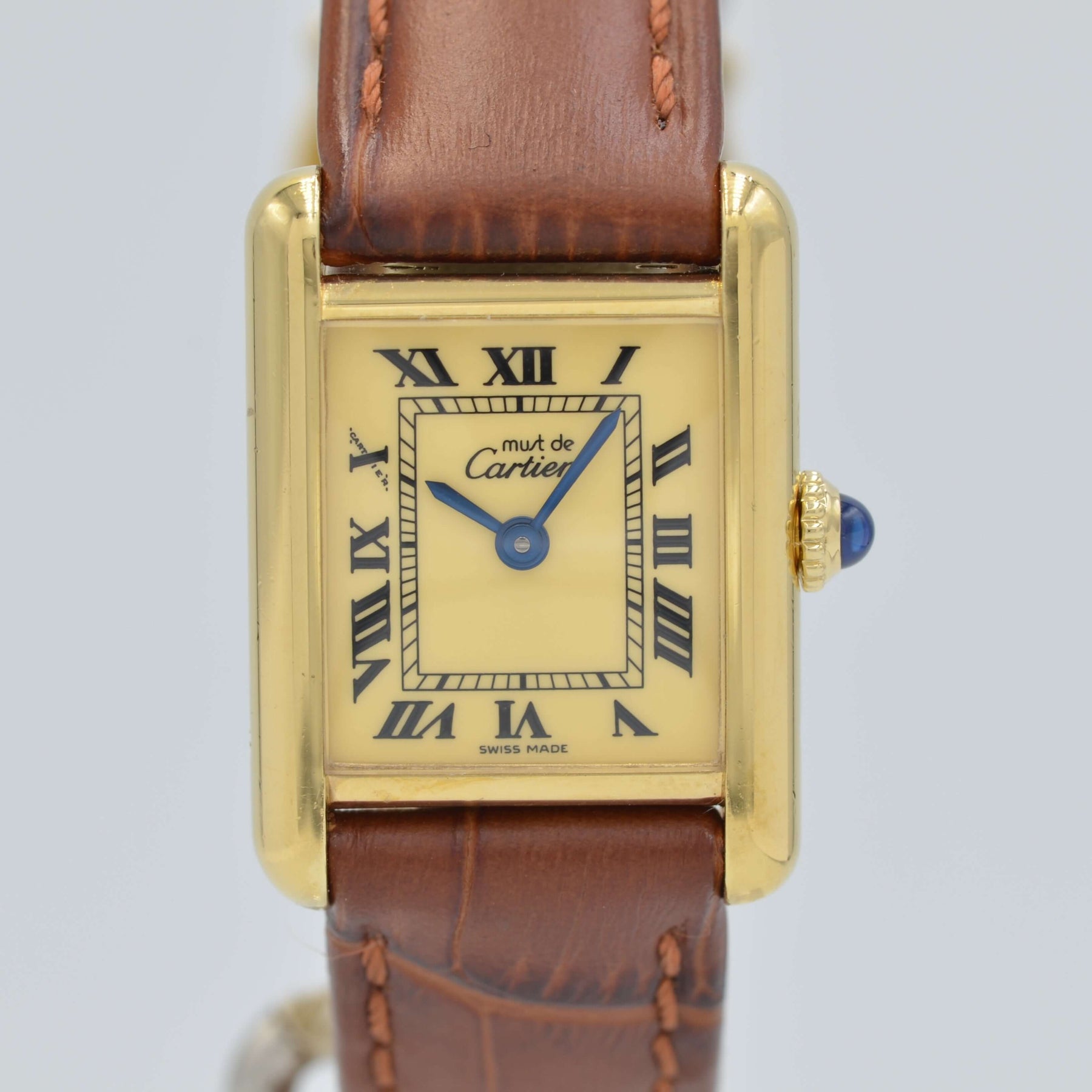 Cartier カルティエ マストタンク LM手巻き アイボリー ローマ Cartier】カルティエ マストタンクSM 手巻きアイボリーローマ 永久