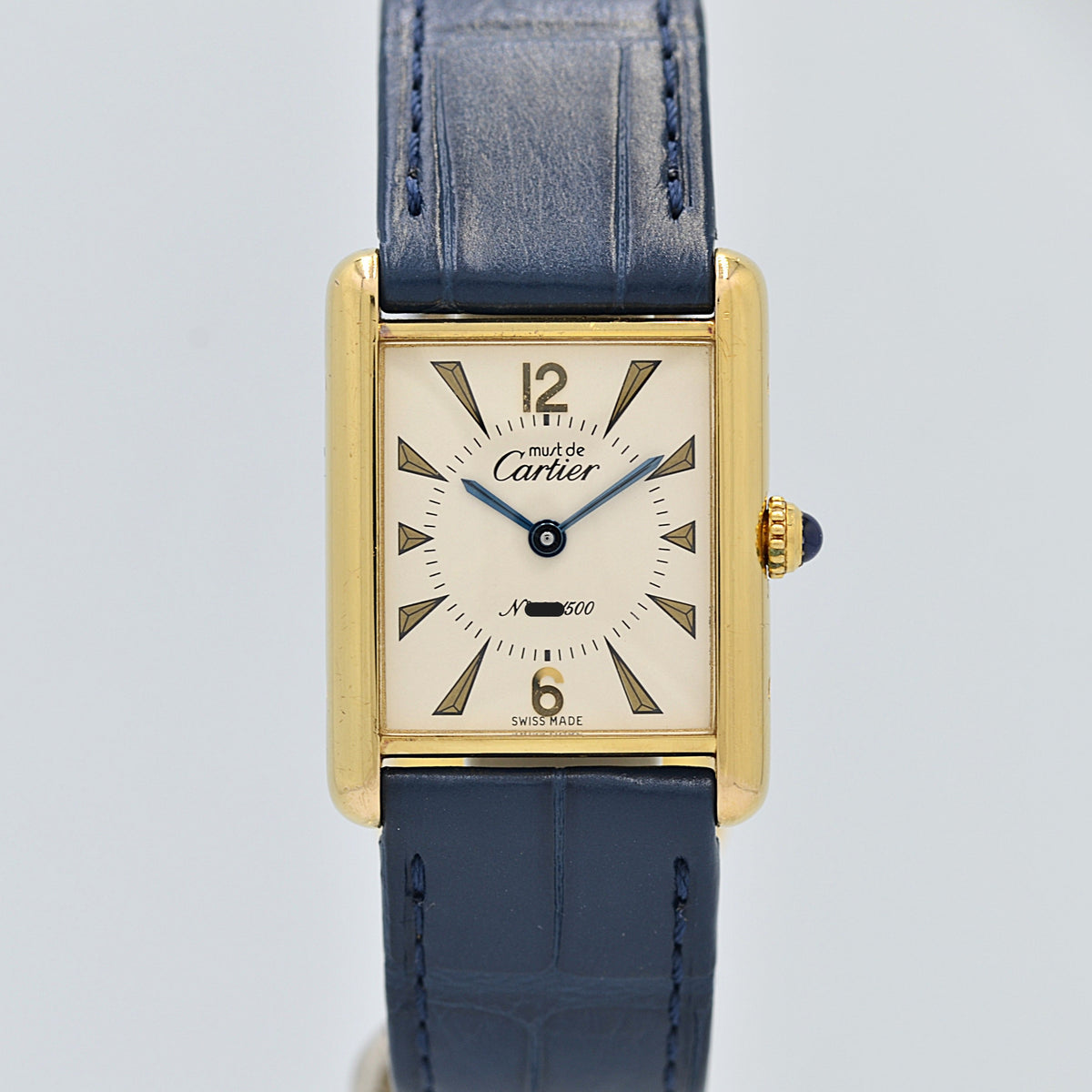 Cartier】カルティエ マストタンクLM 500本限定 純正Dバックル付き