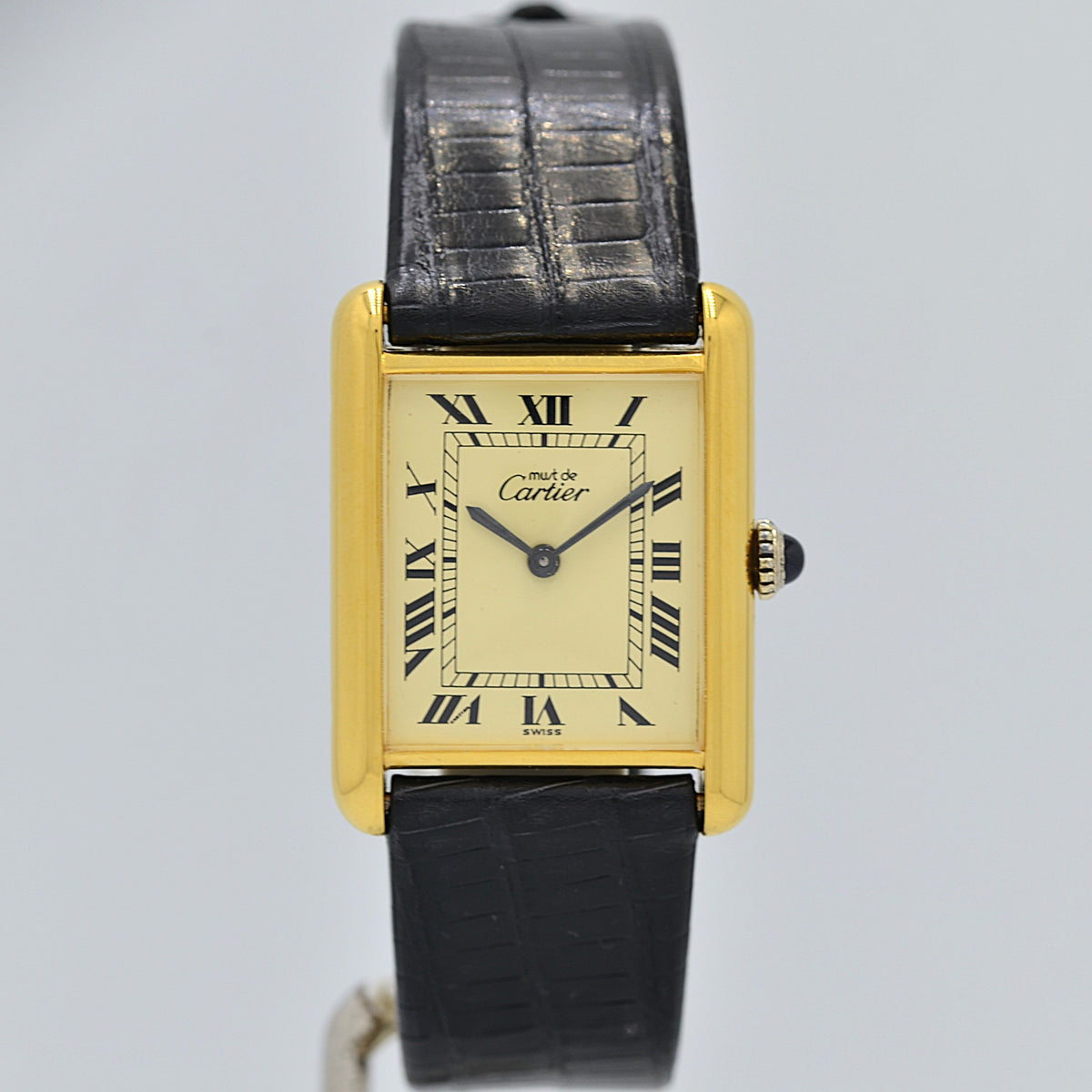 Cartier】カルティエ マストタンクLM アイボリーローマ 手巻き 純正 