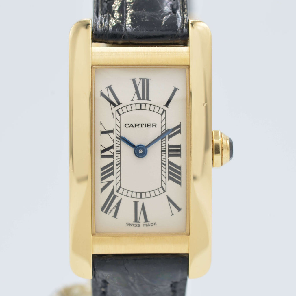 Cartier】カルティエタンクアメリカン SM18KYG 付属品付き