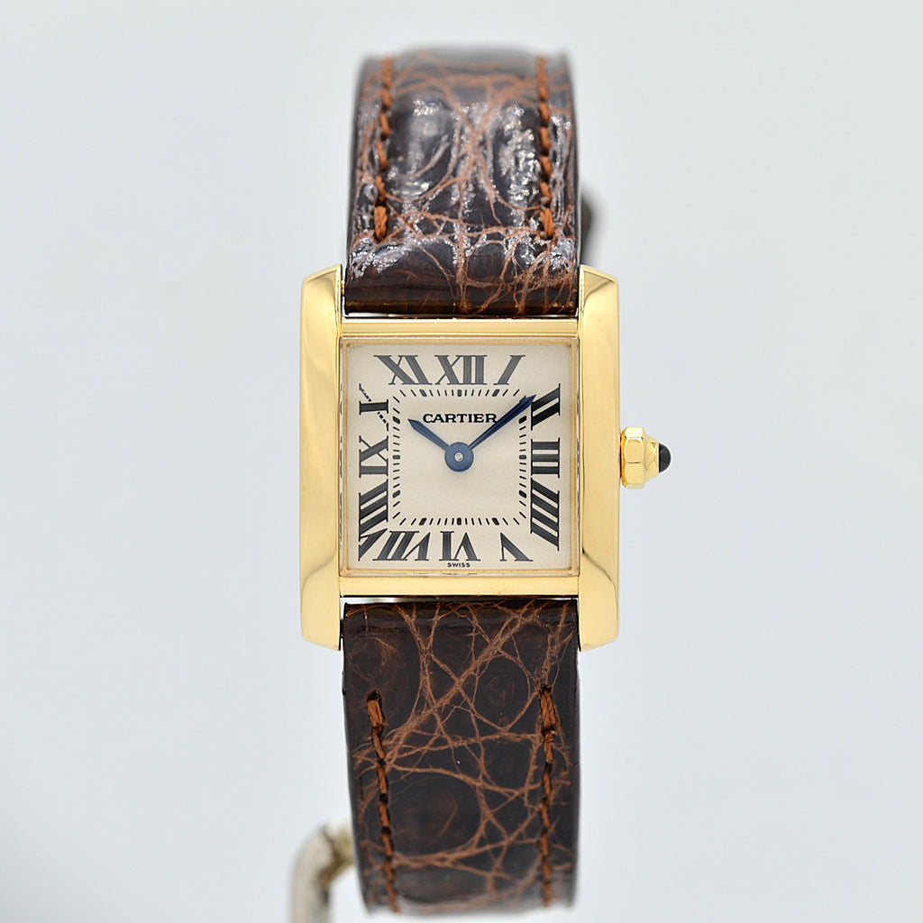 Cartier】カルティエ タンクフランセーズ SM 18KYG 純正18KYG製尾錠