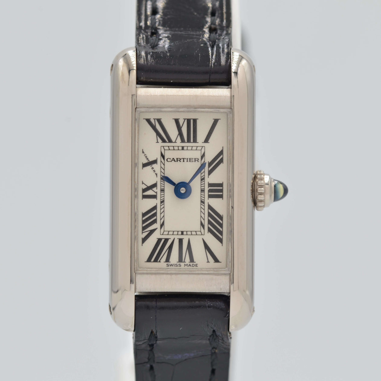 Cartier】 カルティエタンクアロンジェ SM 18KWG 純正18KWG製尾錠付き