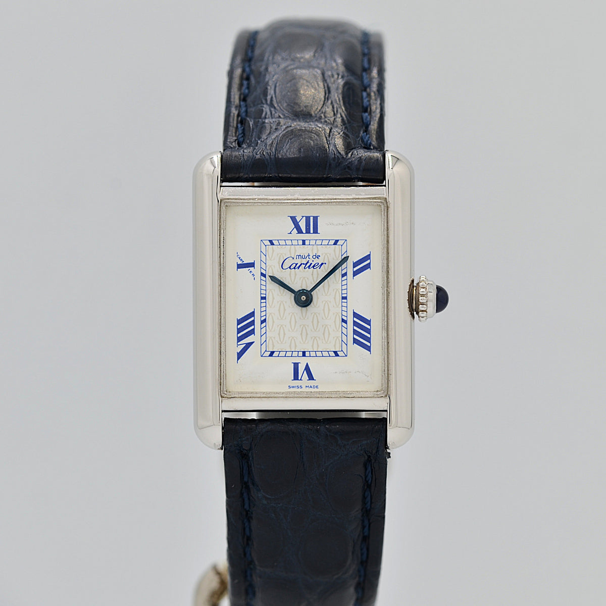 Cartier】カルティエ マストタンクSM 後期型 飛びローマ 純正Dバックル付き