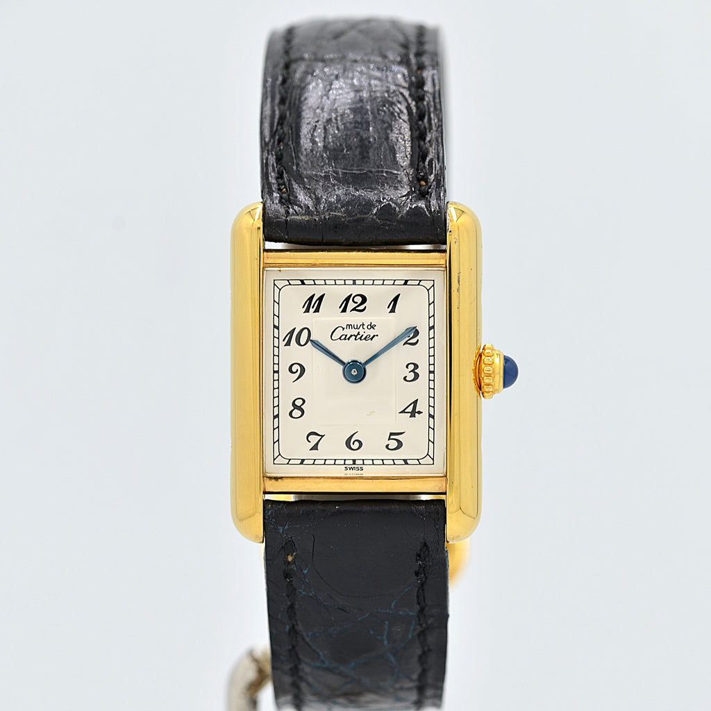 Cartier】カルティエ マストタンク SM アラビア 純正Dバックル付き