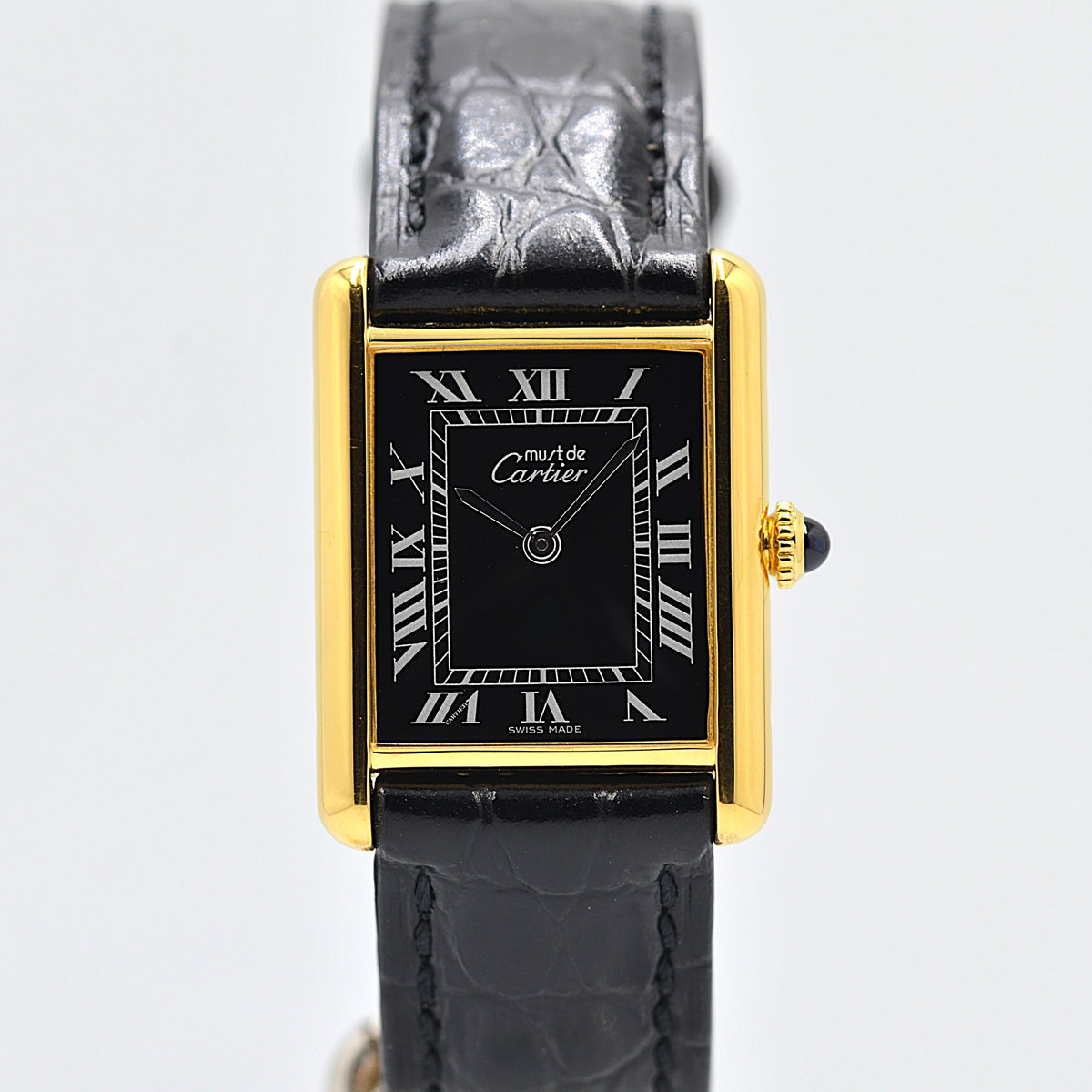 Cartier】カルティエ マストタンク LM ブラックローマ 手巻き 付属品 